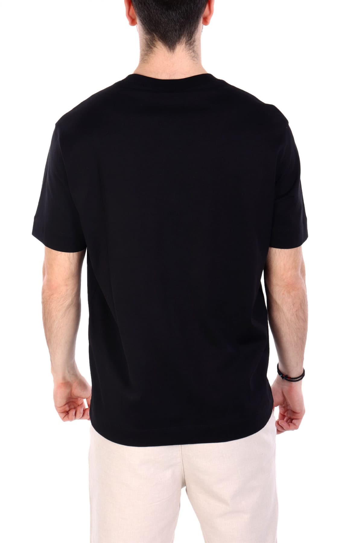 EMPORIO ARMANI T-SHIRT LOGO MILANO ΜΑΥΡΟ