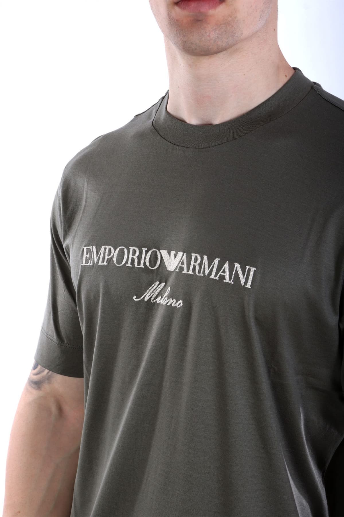EMPORIO ARMANI T-SHIRT LOGO XAKI
