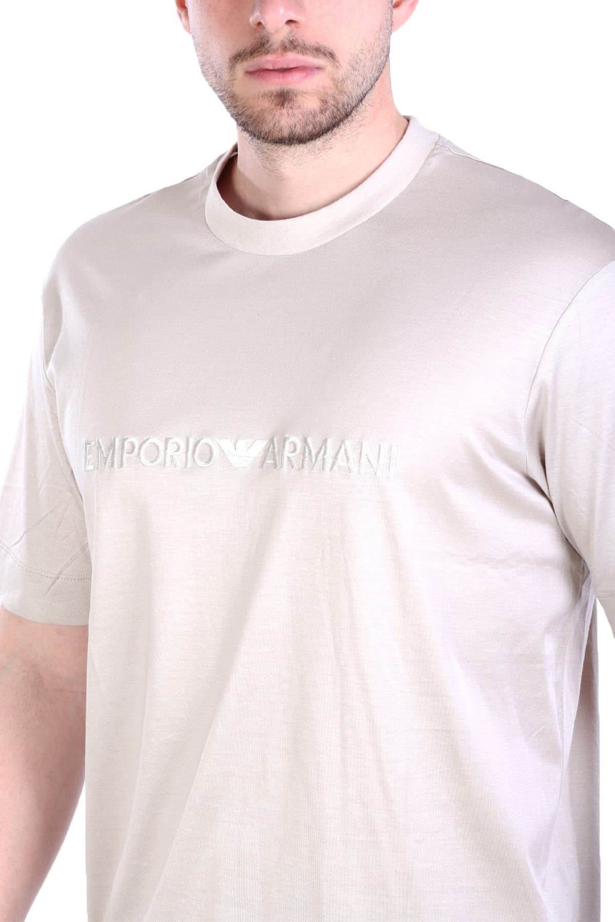 EMPORIO ARMANI T-SHIRT LOGO ΜΠΕΖ