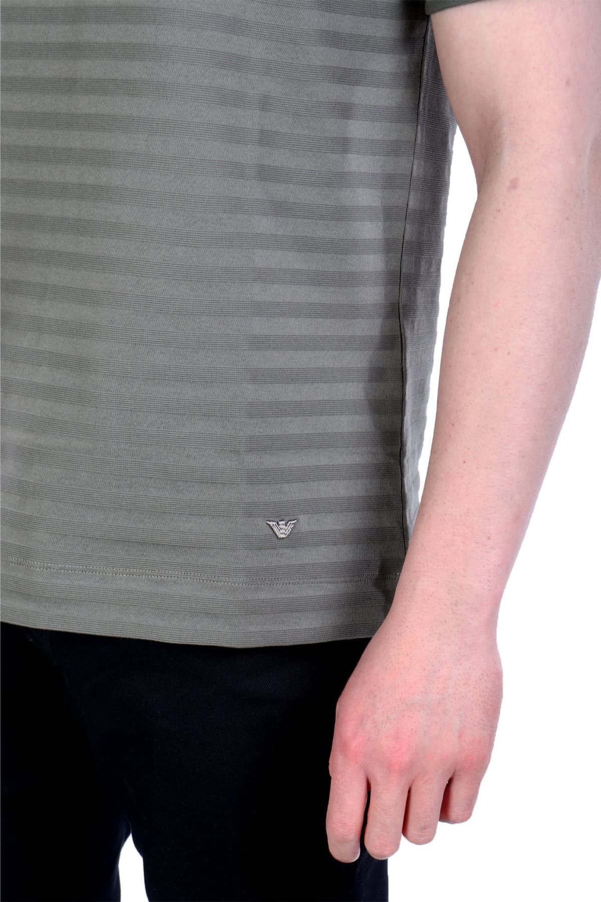 EMPORIO ARMANI T-SHIRT ΡΙΓΕ ΧΑΚΙ