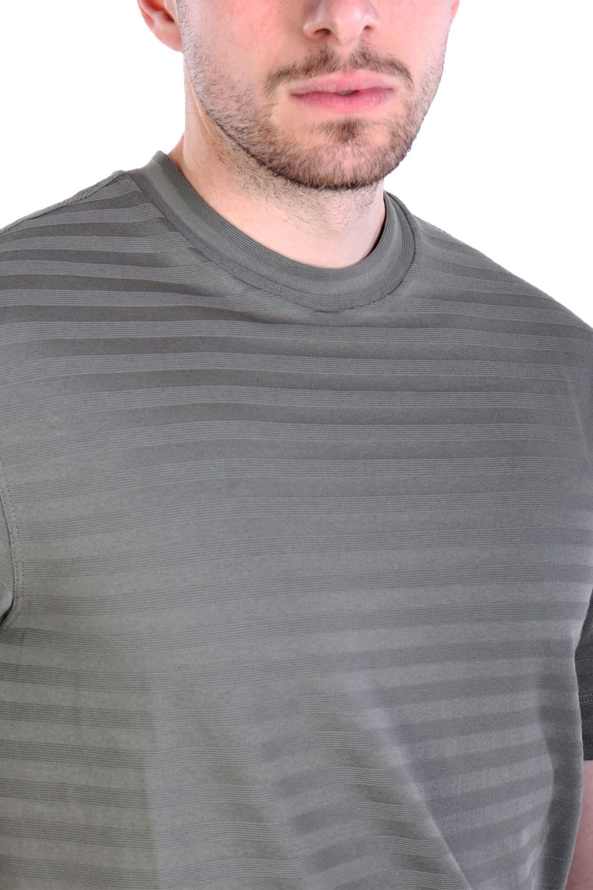 EMPORIO ARMANI T-SHIRT ΡΙΓΕ ΧΑΚΙ