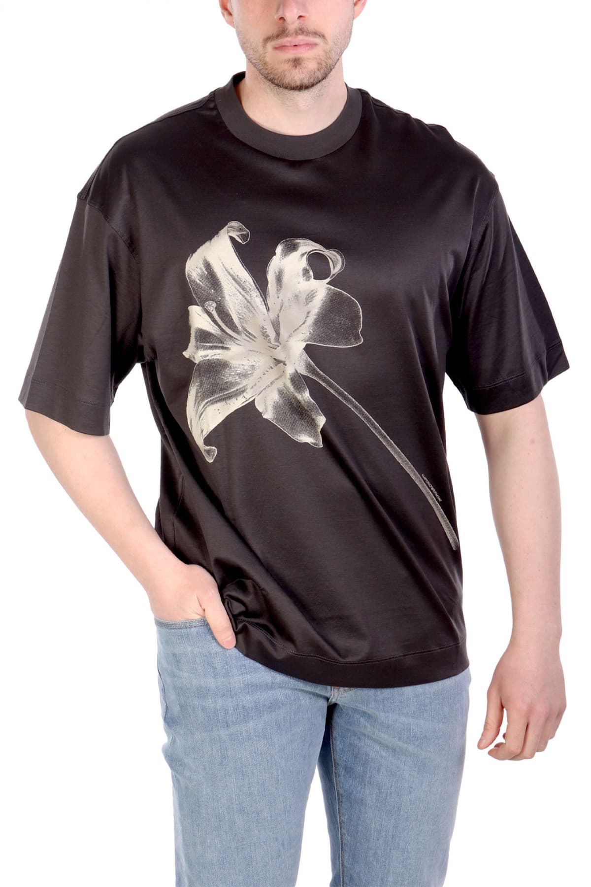 EMPORIO ARMANI T-SHIRT LOGO ΑΝΘΡΑΚΙ