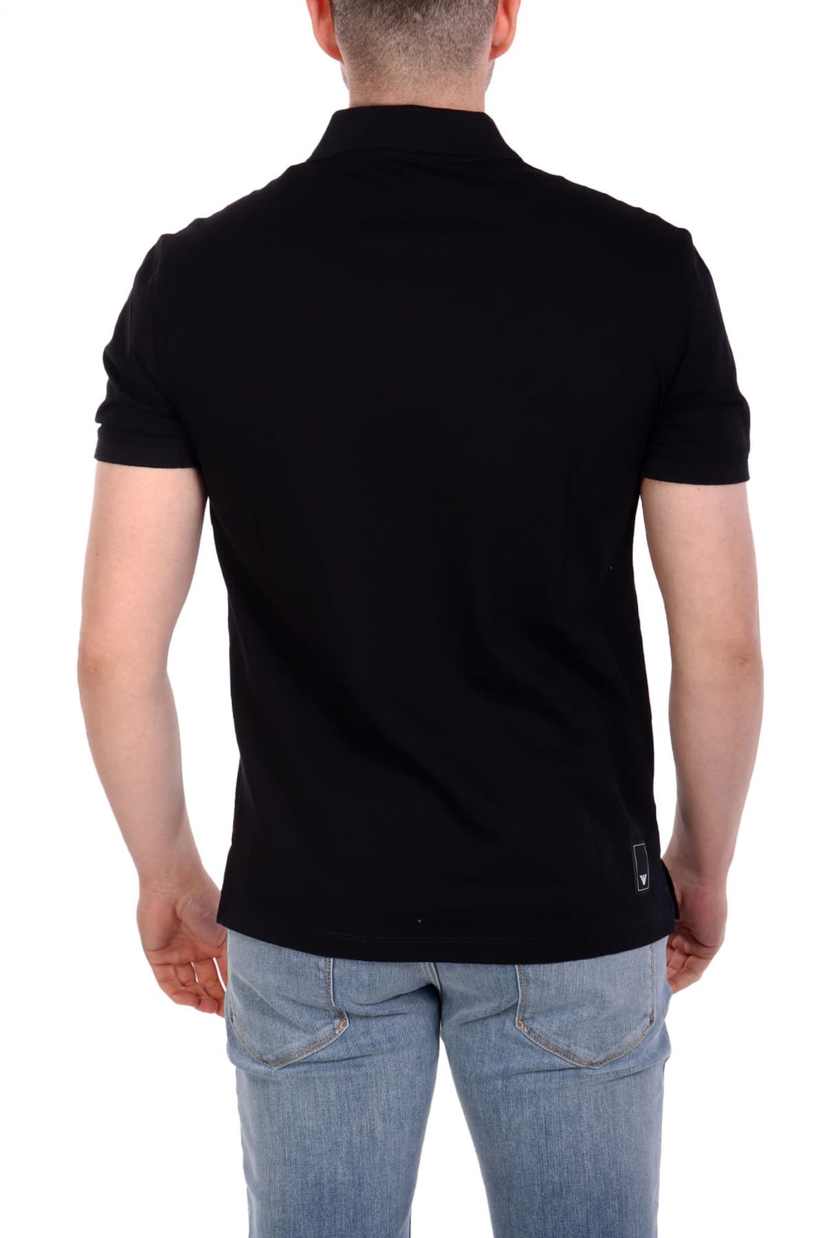 EMPORIO ARMANI POLO HALFZIP LOGO ΜΠΛΕ