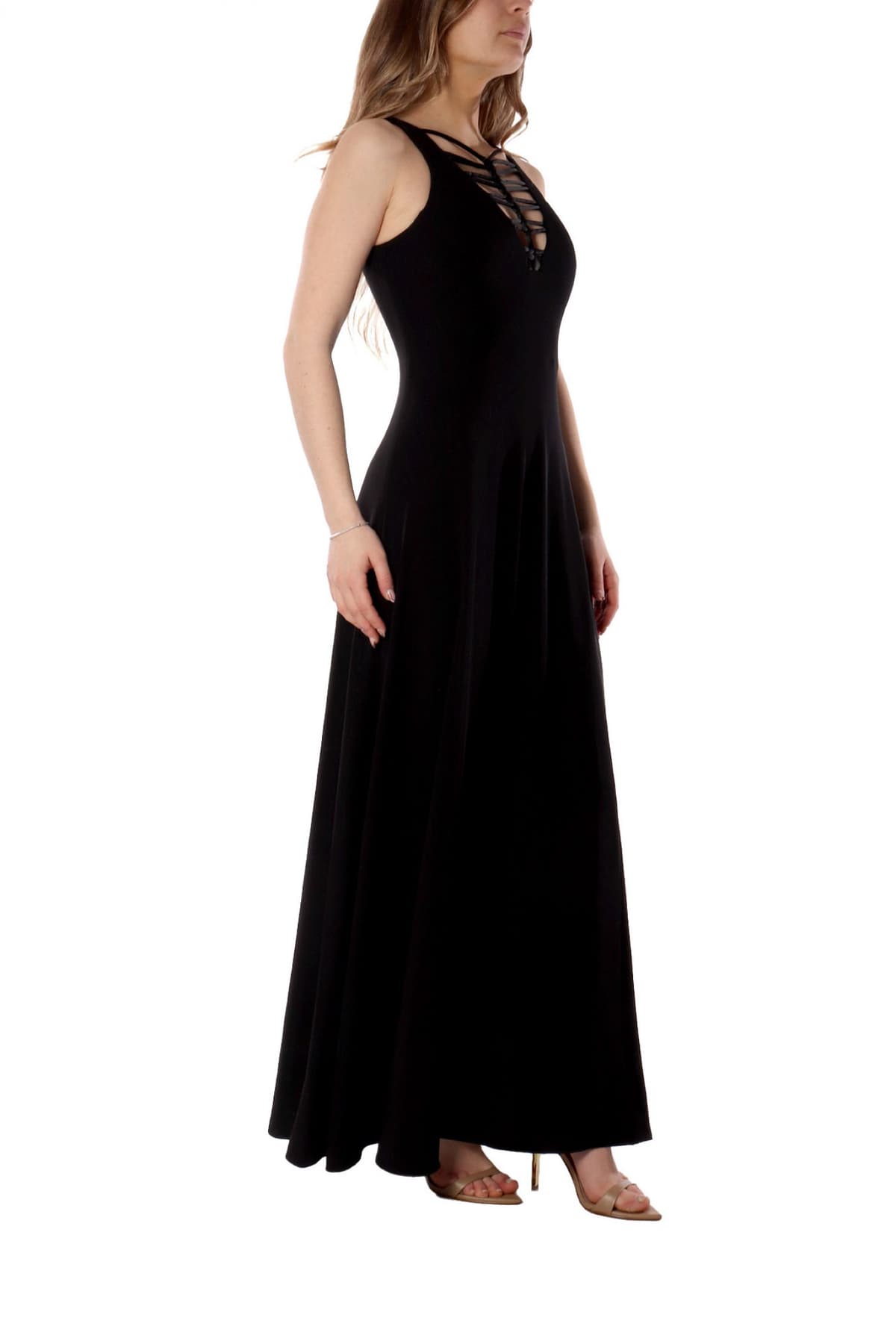 EMPORIO ARMANI ΦΟΡΕΜΑ MAXI ΑΝΟΙΓΜΑ ΚΟΡΔΟΝΙΑ ΜΠΡΟΣΤΑ ΜΑΥΡΟ