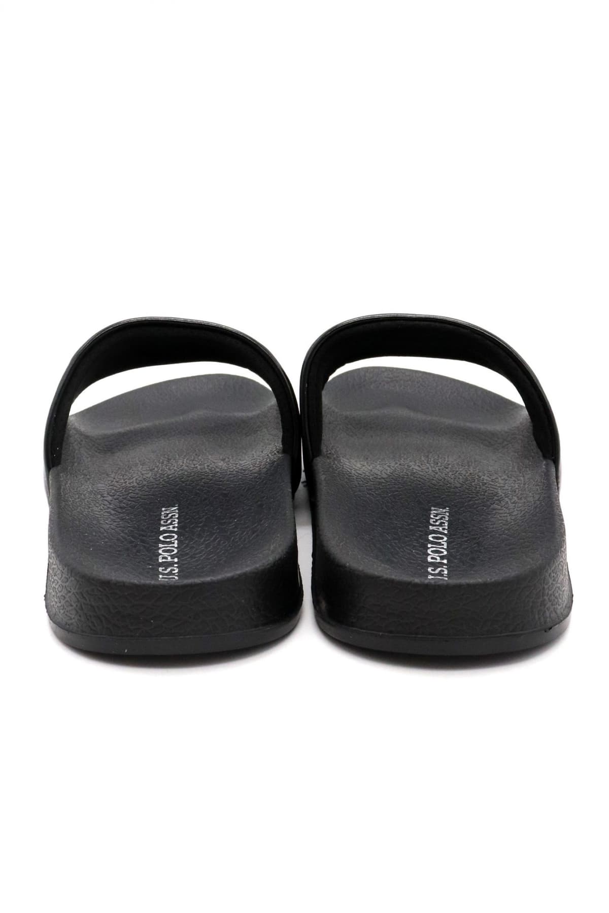 U.S. POLO ASSN. ΠΑΠΟΥΤΣΙΑ ΠΑΝΤΟΦΛΕΣ GLITTER ΜΕΤΑΛΛΙΚΟ LOGO ΜΑΥΡΟ