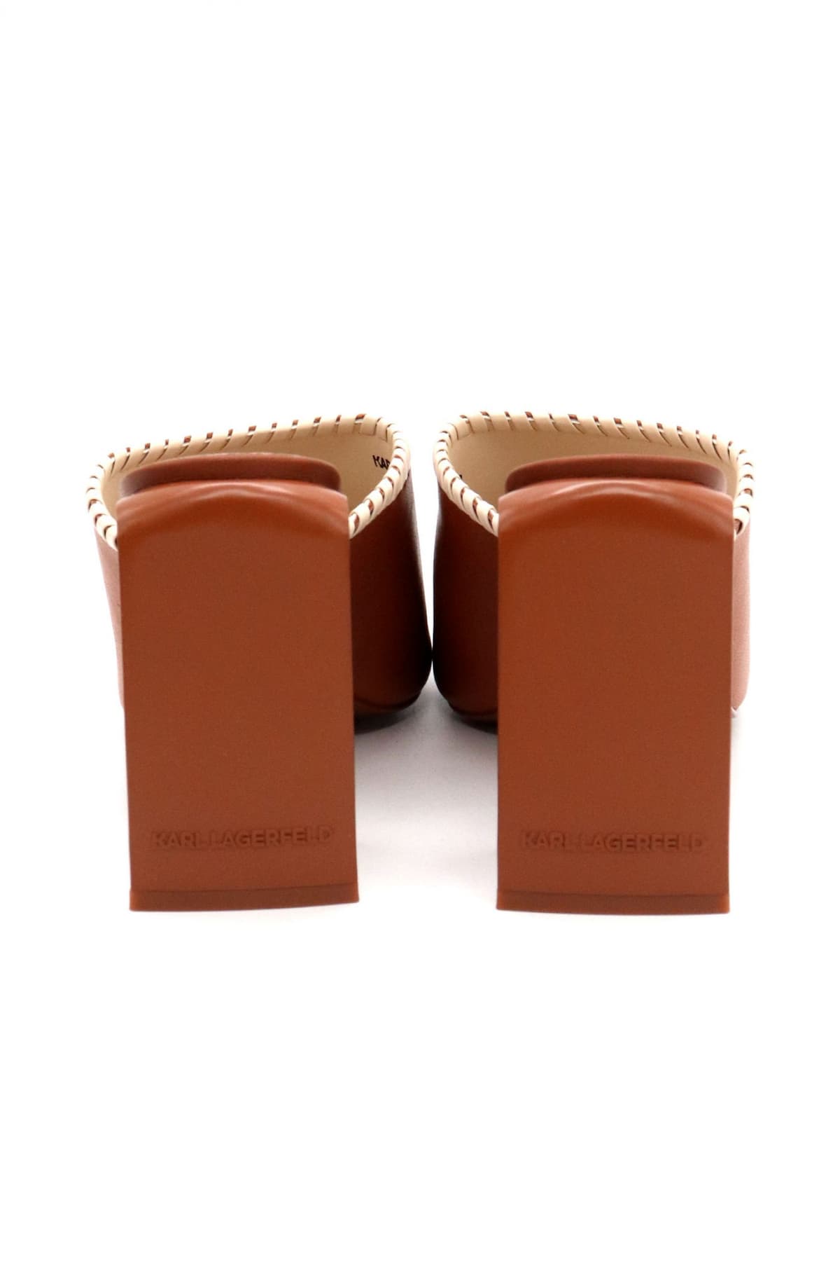 KARL LAGERFELD ΠΑΠΟΥΤΣΙΑ MULES ASTRA NOVA MΠΕΖ ΡΑΦΕΣ LOGO ΤΑΜΠΑ