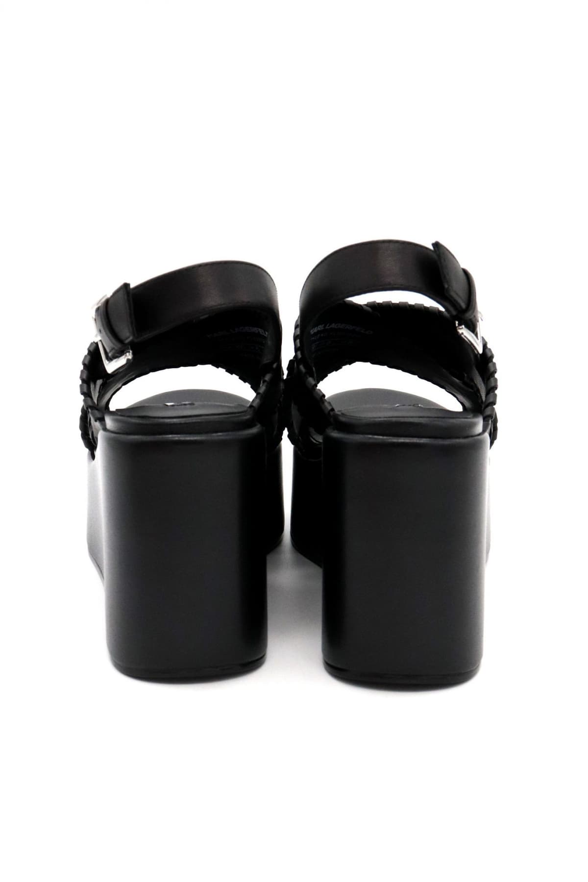 KARL LAGERFELD ΠΑΠΟΥΤΣΙΑ ΠΛΑΤΦΟΡΜΕΣ WENDY WHIPSTICH KROSS STRAP LOGO ΜΑΥΡΟ