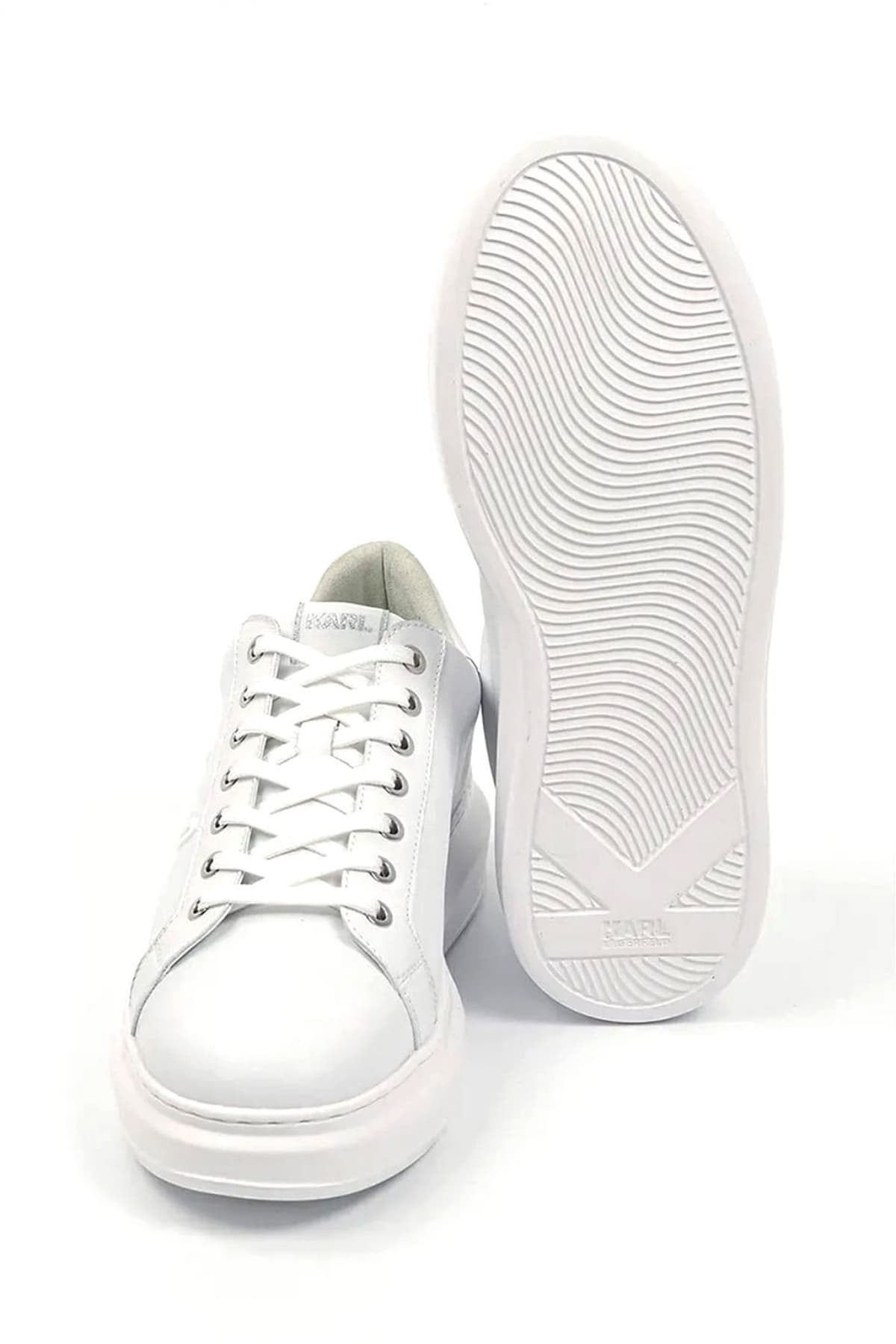 KARL LAGERFELD ΠΑΠΟΥΤΣΙΑ SNEAKERS KAPRI MENS KARL SIGNIA SHINE ΛΕΥΚΟ