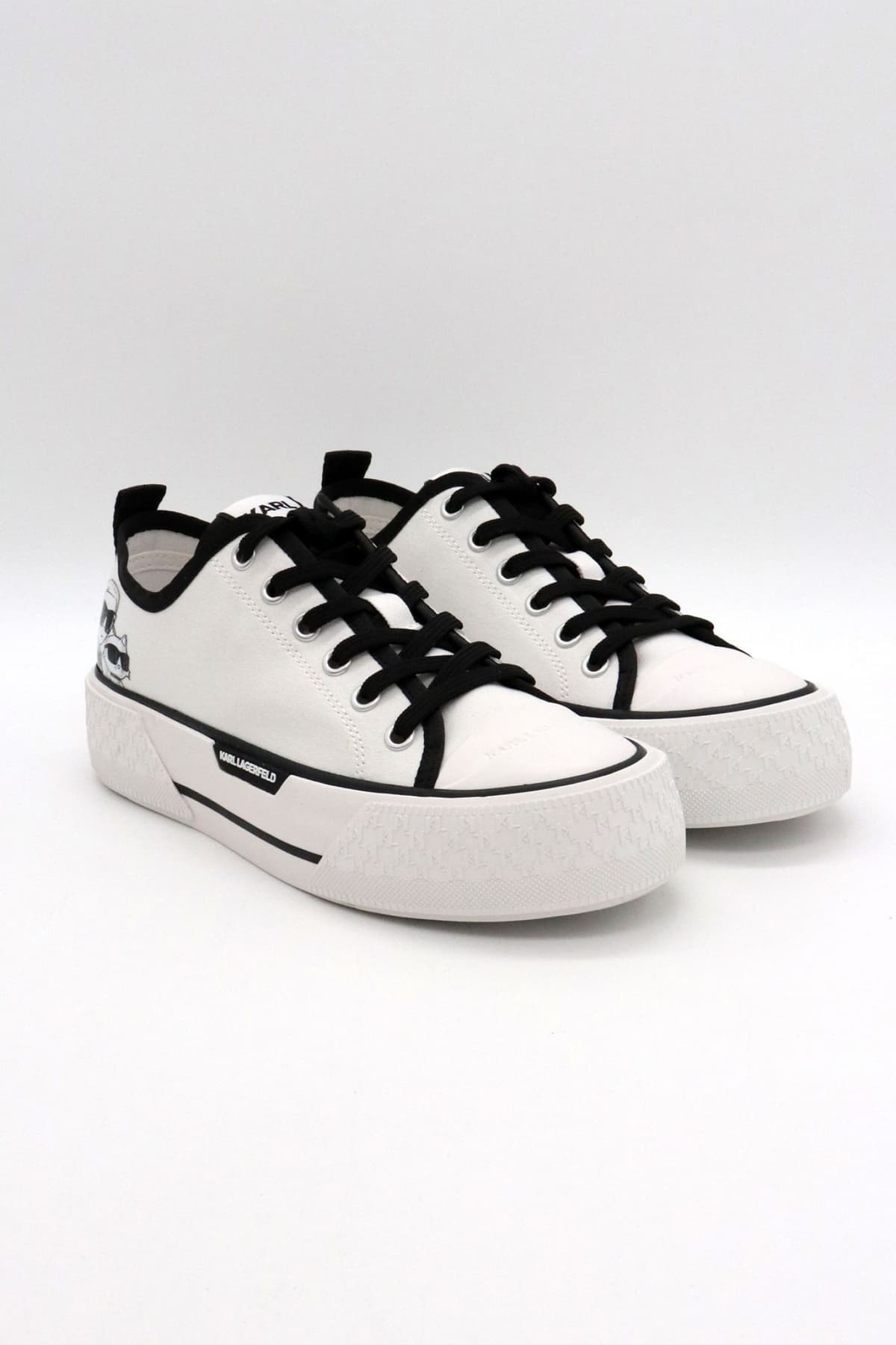 KARL LAGERFELD ΠΑΠΟΥΤΣΙΑ SNEAKERS KAMPUS MAX III TWIN KAMBAΣ LOGO ΛΕΥΚΟ