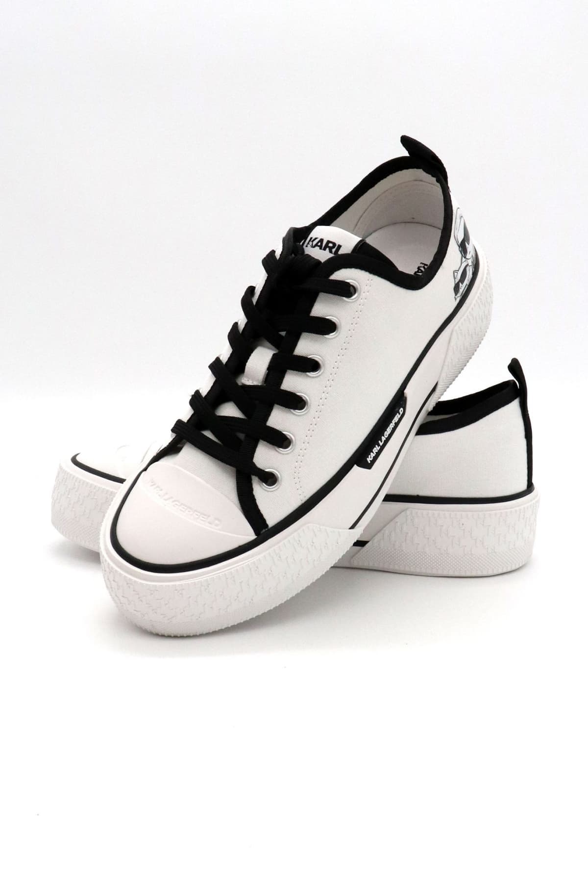 KARL LAGERFELD ΠΑΠΟΥΤΣΙΑ SNEAKERS KAMPUS MAX III TWIN KAMBAΣ LOGO ΛΕΥΚΟ