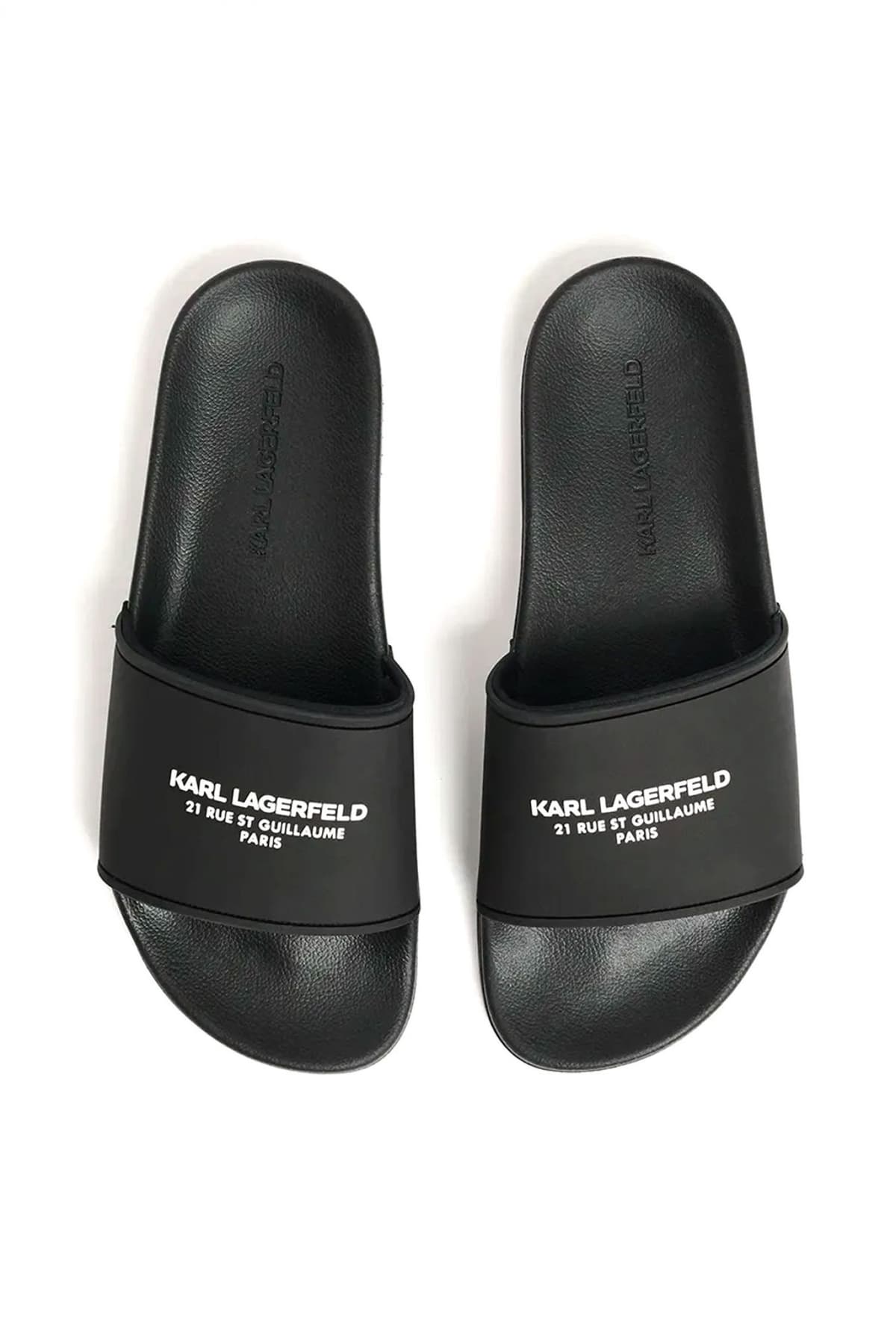 KARL LAGERFELD ΠΑΝΤΟΦΛΕΣ KONDO RSG LOGO SLIDE ΜΑΥΡΟ