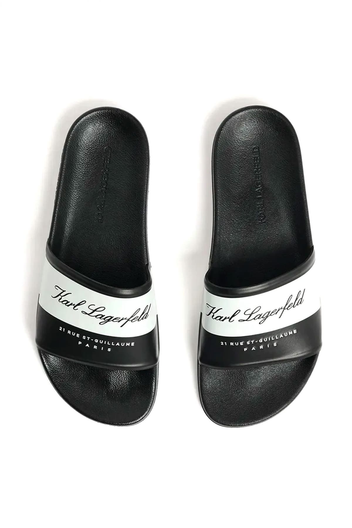 KARL LAGERFELD ΠΑΝΤΟΦΛΕΣ KONDO HOTEL KARL SLIDE ΜΑΥΡΟ-ΛΕΥΚΟ