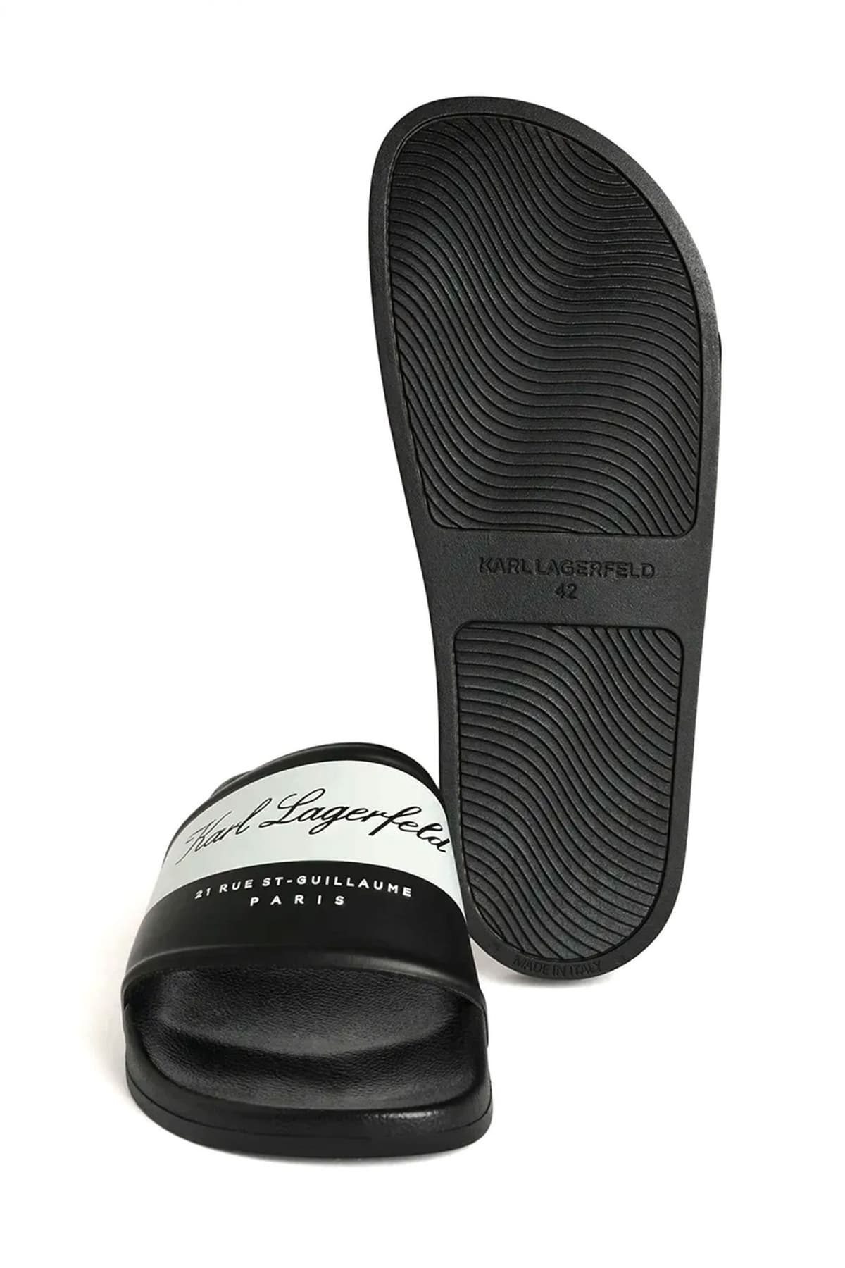 KARL LAGERFELD ΠΑΝΤΟΦΛΕΣ KONDO HOTEL KARL SLIDE ΜΑΥΡΟ-ΛΕΥΚΟ