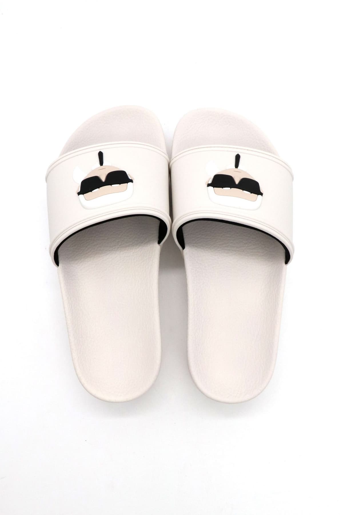 KARL LAGERFELD ΠΑΠΟΥΤΣΙΑ ΠΑΝΤΟΦΛΕΣ KONDO MAXI LOGO ΥΠΟΛΕΥΚΟ