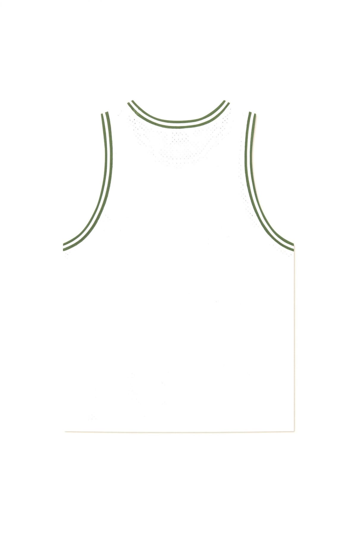 LES DEUX T-SHIRT ΑΜΑΝΙΚΟ SILAS MESH LOGO ΛΕΥΚΟ-ΠΡΑΣΙΝΟ