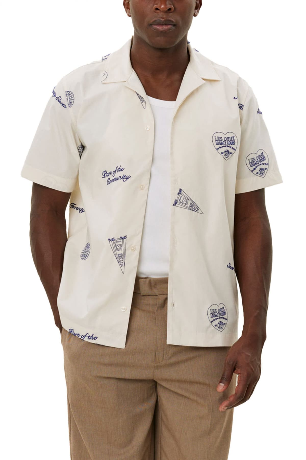 LES DEUX ΠΟΥΚΑΜΙΣΟ HENDRIX AOEE SS LOGO ΕΚΡΟΥ