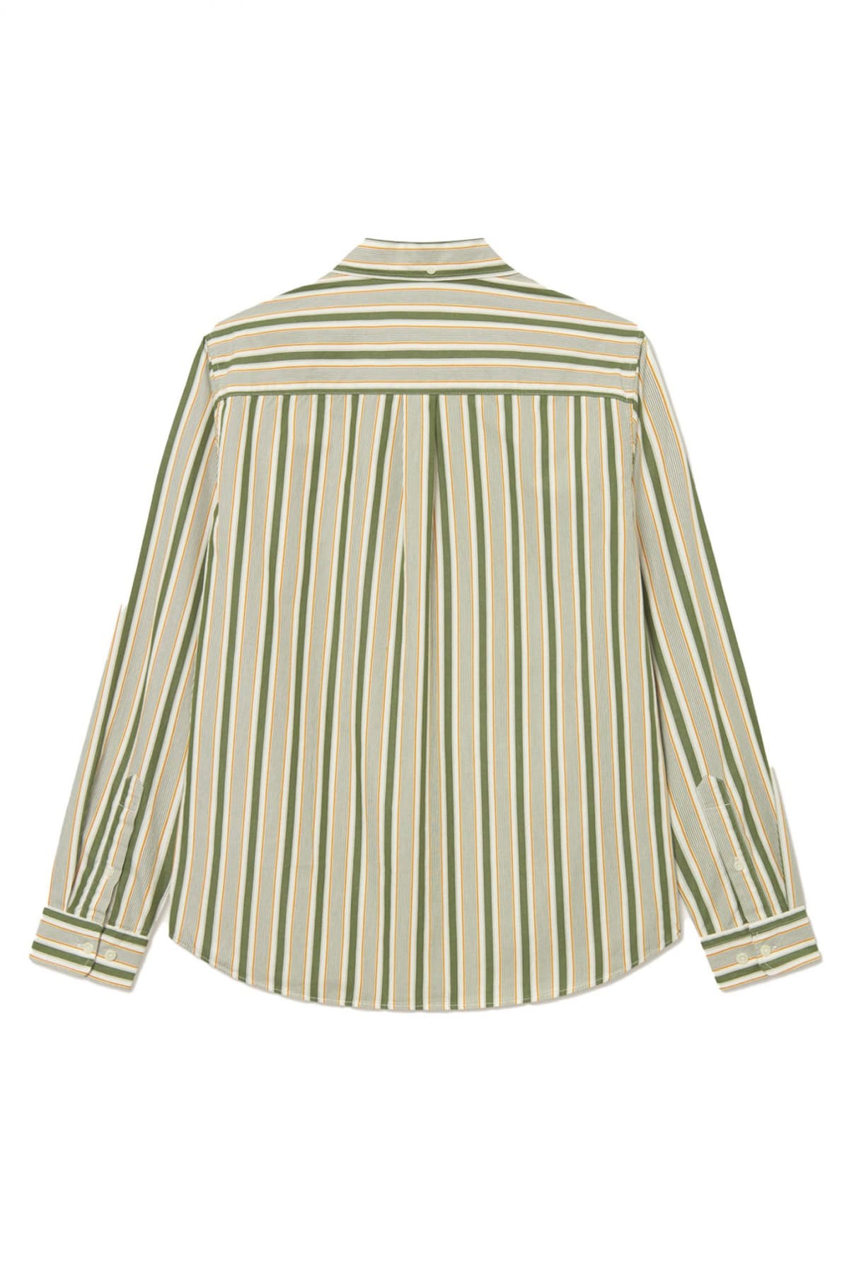 LES DEUX ΠΟΥΚΑΜΙΣΟ ΠΟΠΛΙΝΑ KENT STRIPE PEACHED ΡΙΓΕ ΛΕΥΚΟ-ΠΡΑΣΙΝΟ-ΠΟΡΤΟΚΑΛΙ