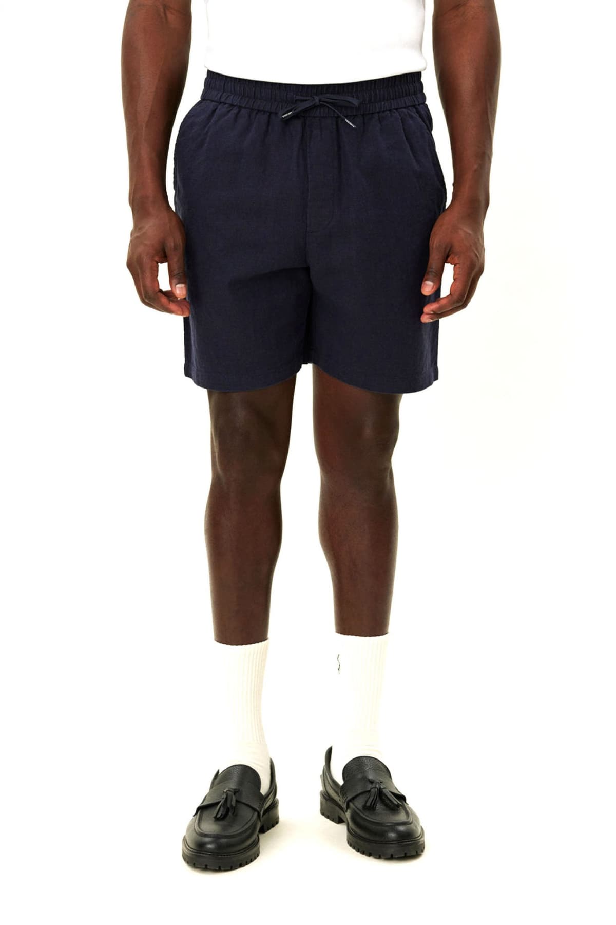 LES DEUX ΒΕΡΜΟΥΔΑ ΛΙΝΟ LOGO ΣΚΟΥΡΟ ΜΠΛΕ