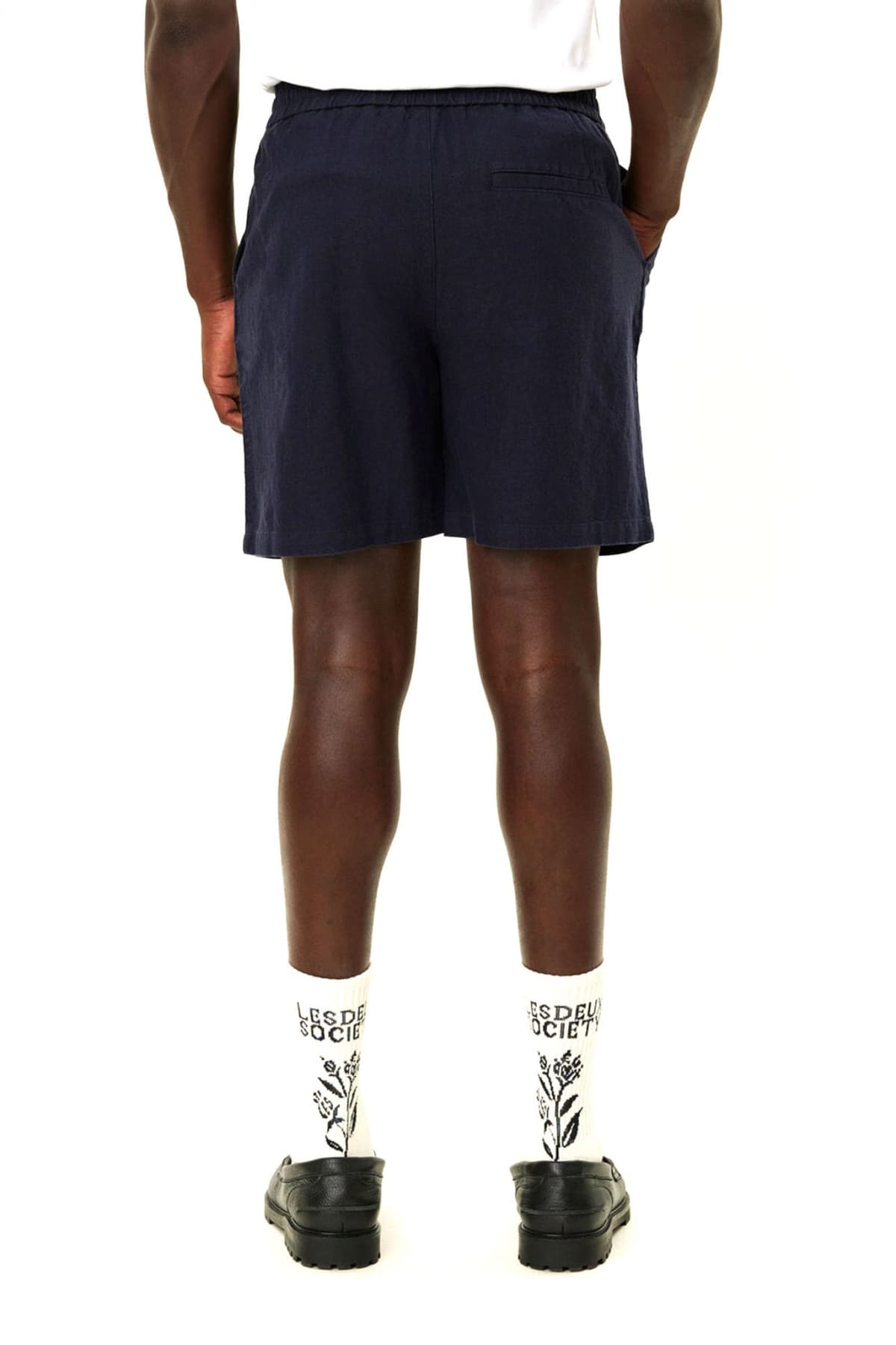 LES DEUX ΒΕΡΜΟΥΔΑ ΛΙΝΟ LOGO ΣΚΟΥΡΟ ΜΠΛΕ