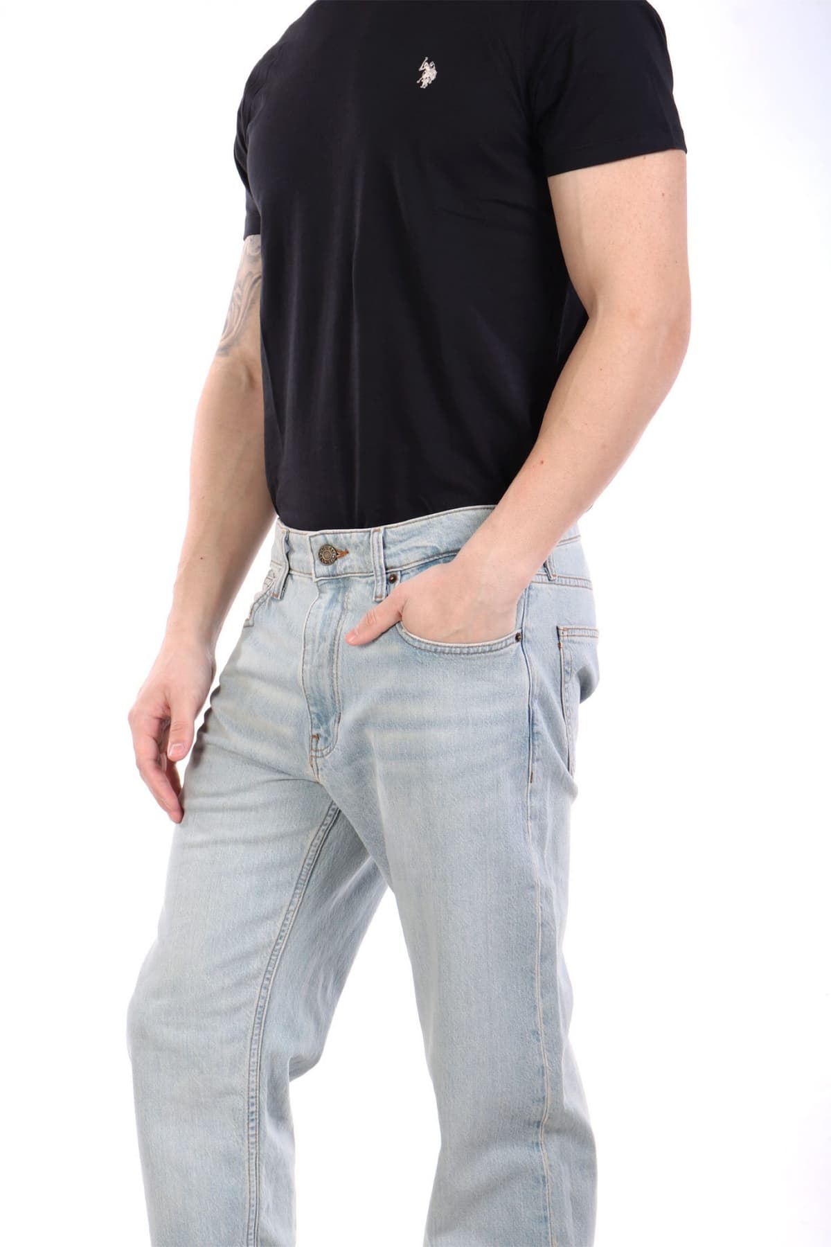 GUESS JEANS ΠΑΝΤΕΛΟΝΙ JEANS G16 STRAIGHT FIT ΓΑΛΑΖΙΟ