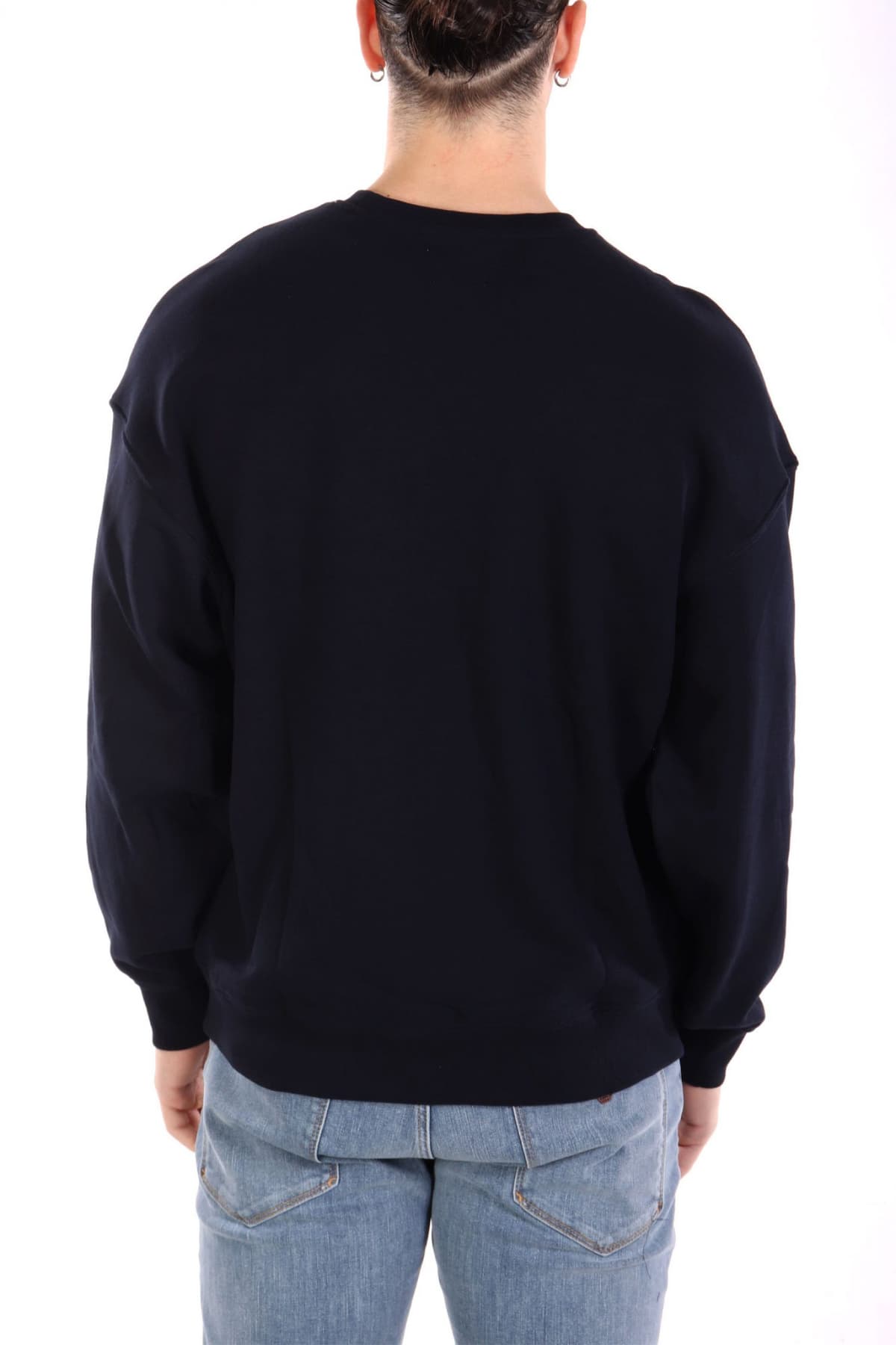 GUESS JEANS ΦΟΥΤΕΡ CREW NECK OVERSIZED LOGO ΜΠΛΕ
