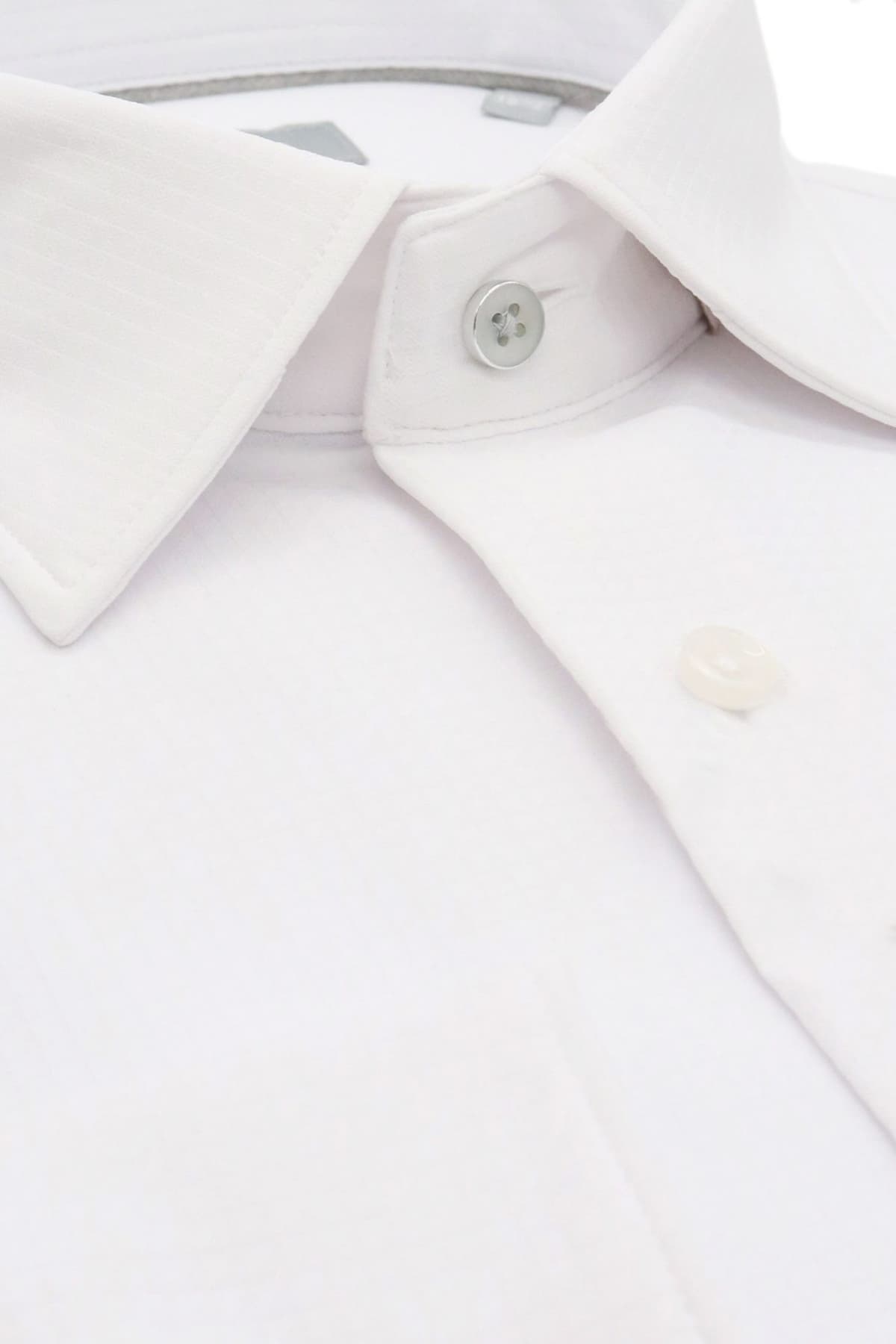 MICHAEL KORS ΠΟΥΚΑΜΙΣΟ ΜΙΚΡΟΣΧΕΔΙΟ SLIM FIT PERFORMANCE DOBBY ΛΕΥΚΟ