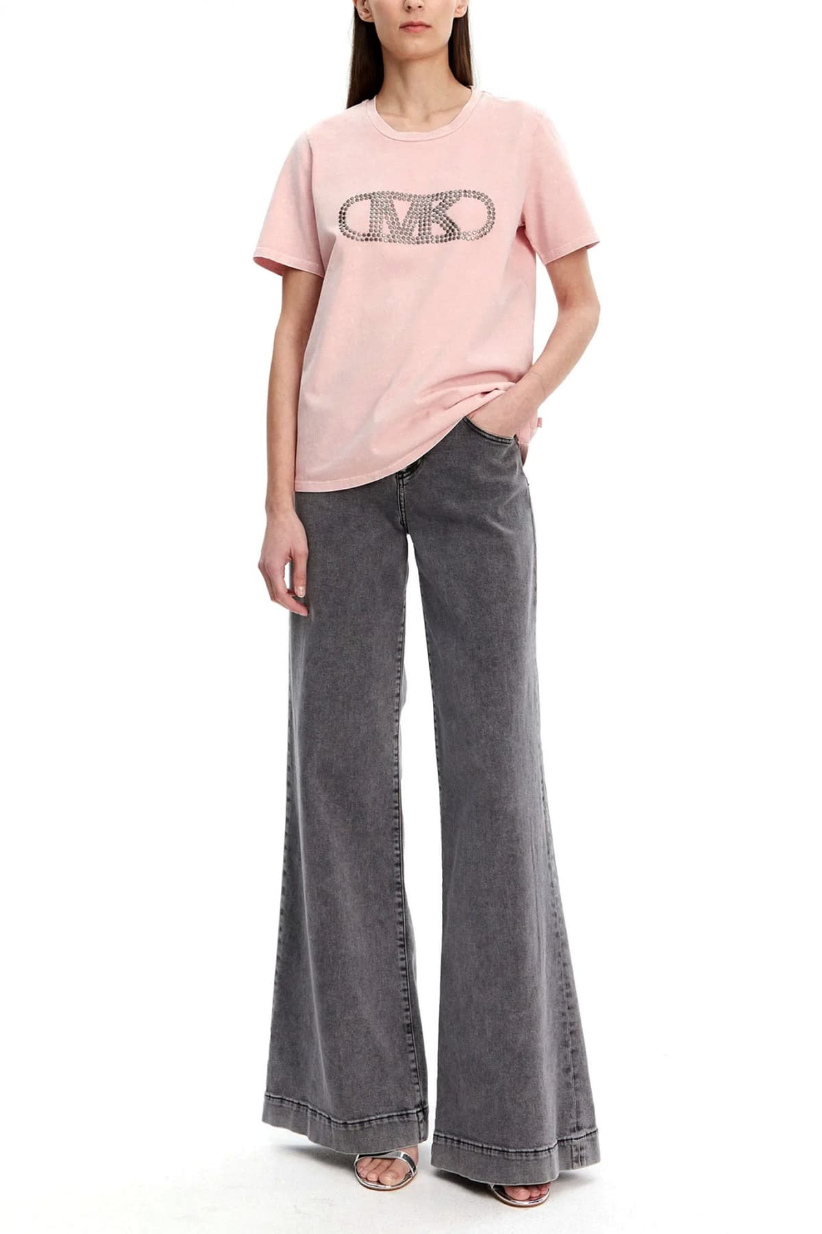 MICHAEL KORS T-SHIRT LOGO ΡΟΖ