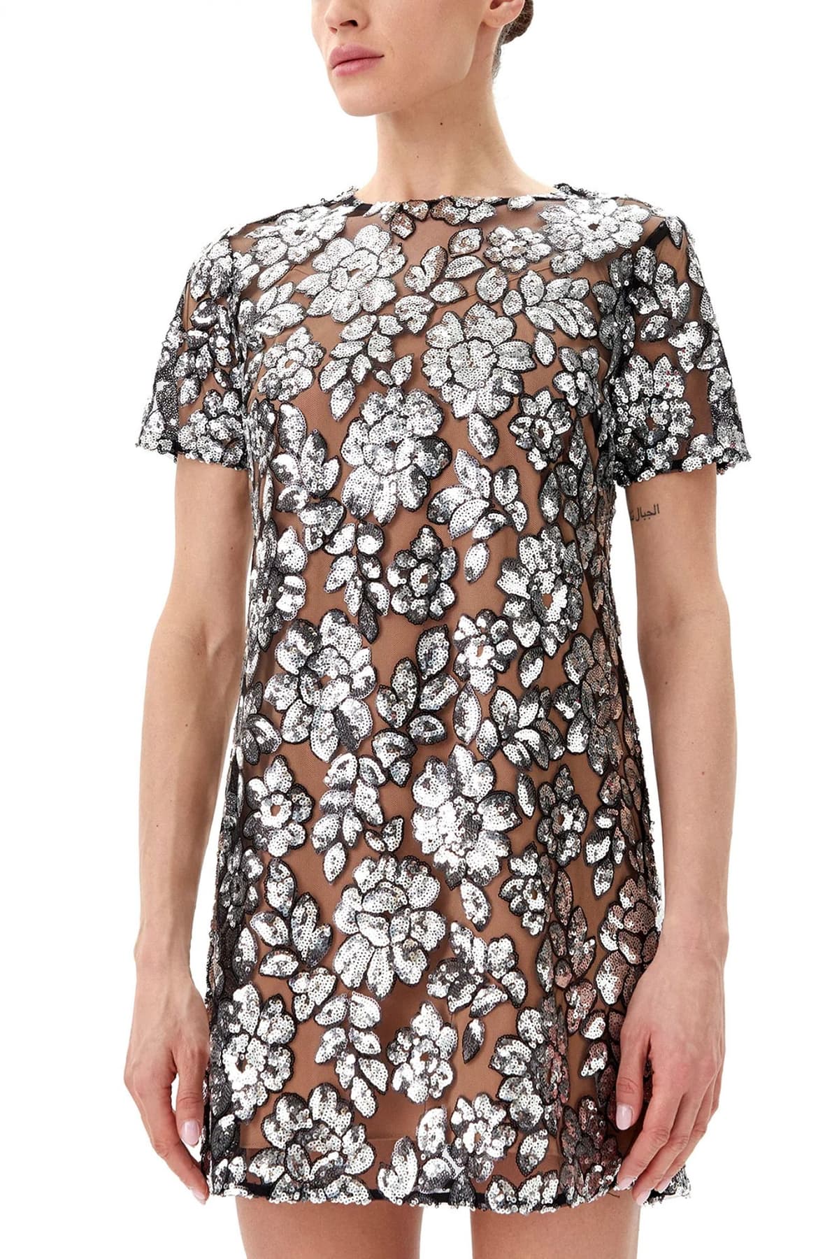 MICHAEL KORS ΦΟΡΕΜΑ MINI ΠΑΓΙΕΤΑ ΑΣΗΜΙ-ΜΑΥΡΟ