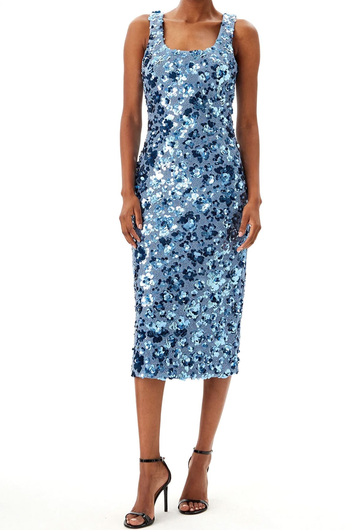 MICHAEL KORS ΦΟΡΕΜΑ MIDI ΠΑΓΕΤΑ ΑΝΟΙΧΤΟ ΜΠΛΕ