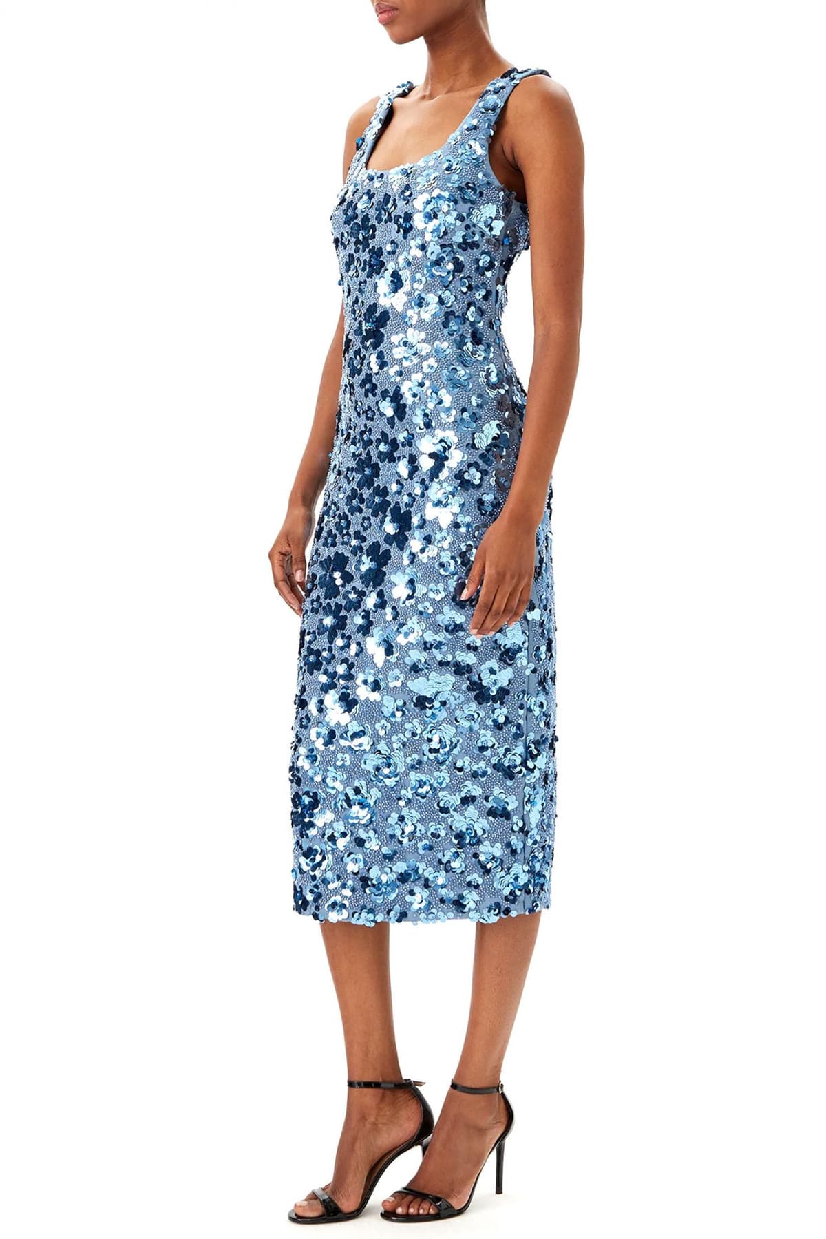 MICHAEL KORS ΦΟΡΕΜΑ MIDI ΠΑΓΕΤΑ ΑΝΟΙΧΤΟ ΜΠΛΕ