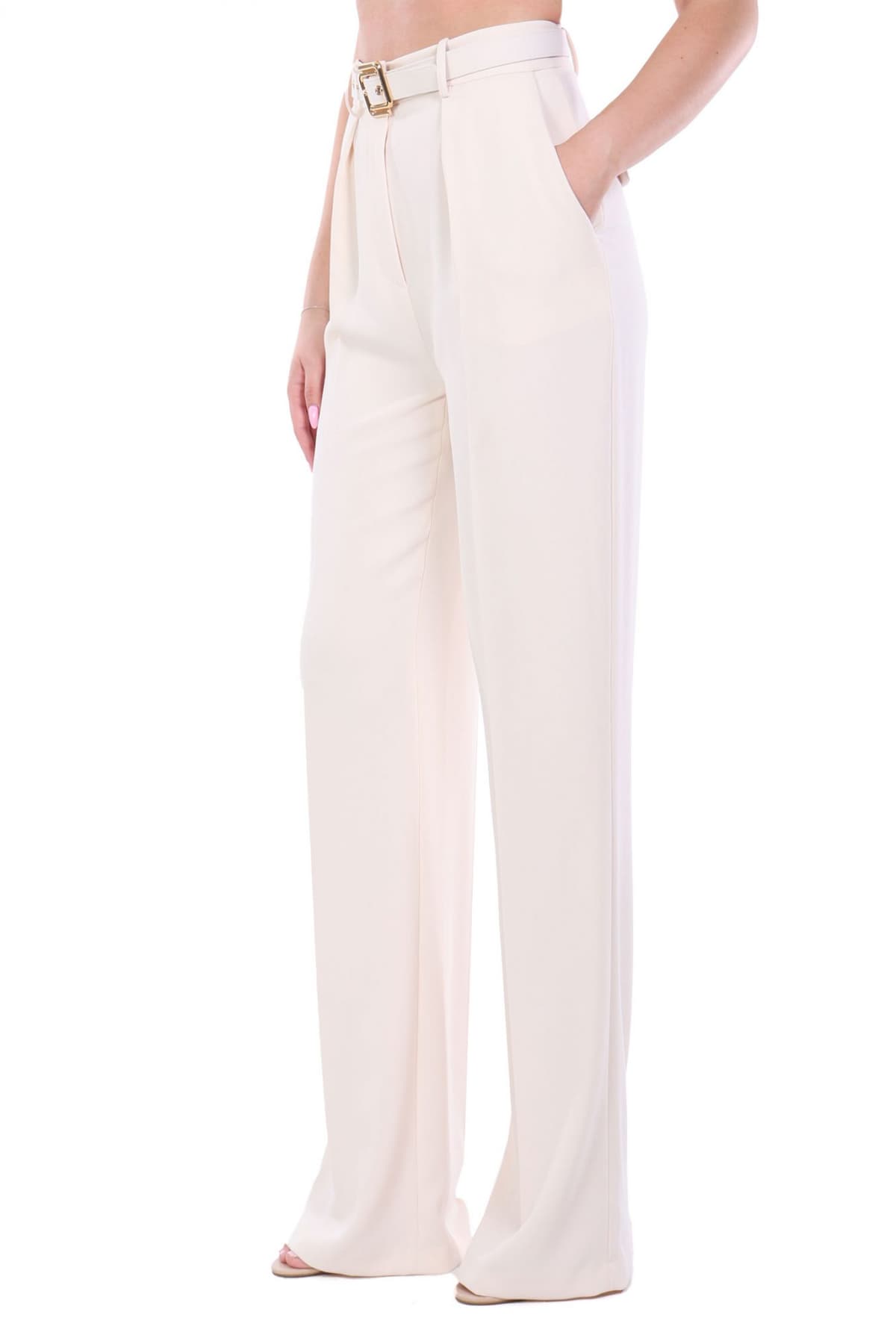 ELISABETTA FRANCHI ΠΑΝΤΕΛΟΝΑ ΜΕ ΖΩΝΗ ΠΙΕΤΑ ΕΚΡΟΥ