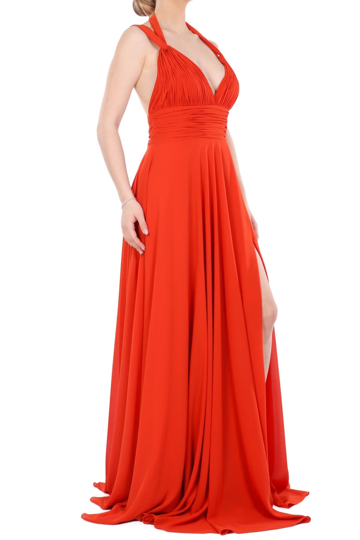 TWINS FANTASY ΦΟΡΕΜΑ MAXI ΑΝΟΙΧΤΗ ΠΛΑΤΗ ΠΟΡΤΟΚΑΛΙ