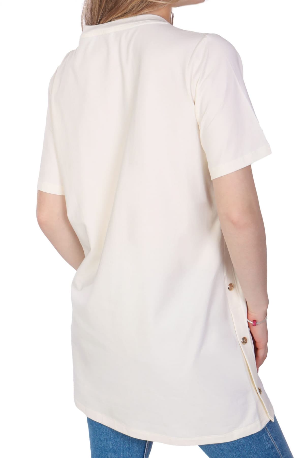 LIU JO BETTER T-SHIRT M MAXI ΚΟΥΜΠΙΑ ΠΛΑΙ ΕΚΡΟΥ