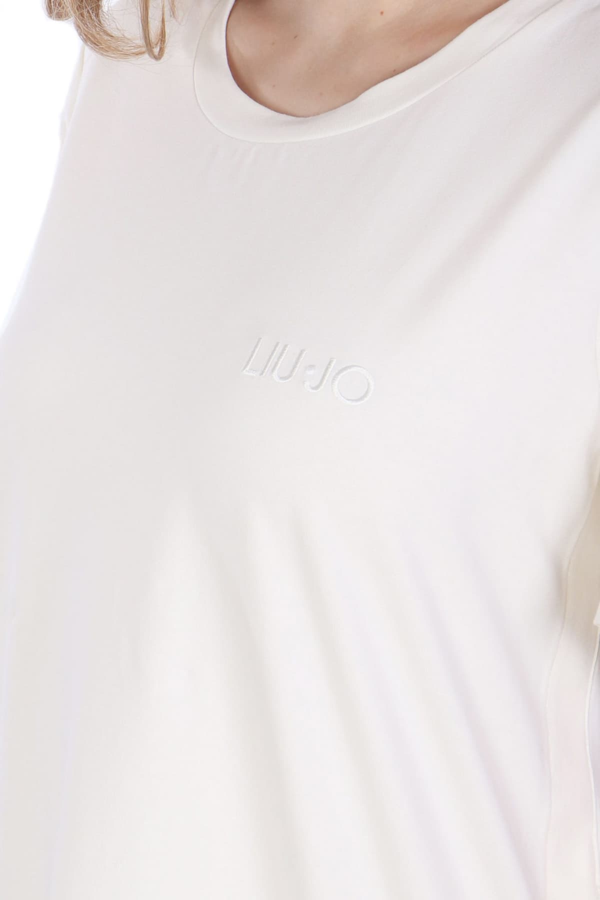 LIU JO BETTER T-SHIRT M MAXI ΚΟΥΜΠΙΑ ΠΛΑΙ ΕΚΡΟΥ