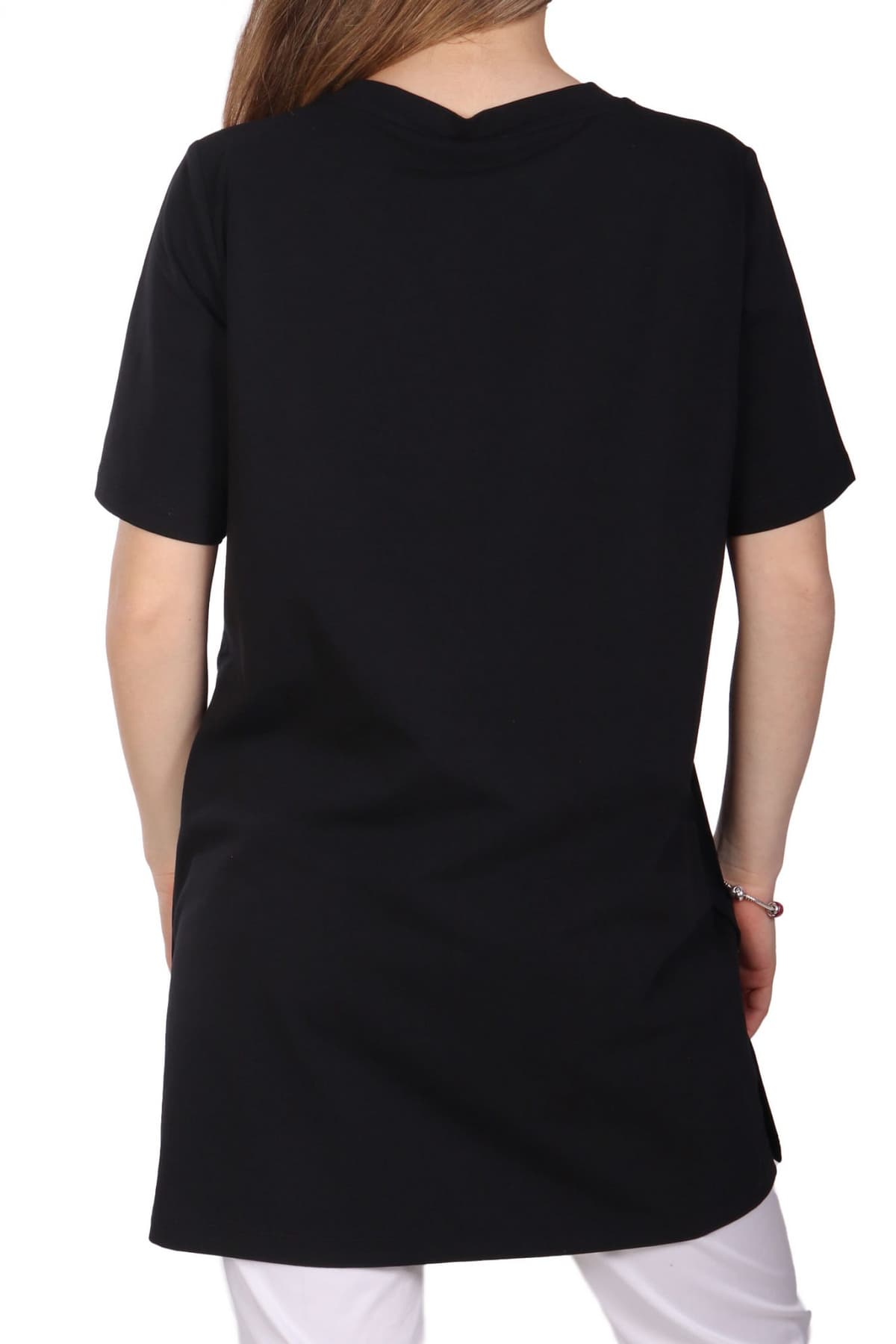 LIU JO BETTER T-SHIRT M MAXI ΚΟΥΜΠΙΑ ΠΛΑΙ ΜΑΥΡΟ