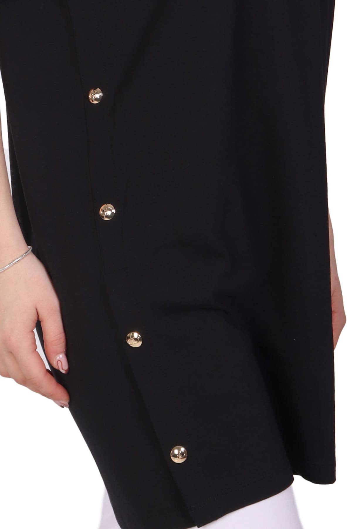 LIU JO BETTER T-SHIRT M MAXI ΚΟΥΜΠΙΑ ΠΛΑΙ ΜΑΥΡΟ