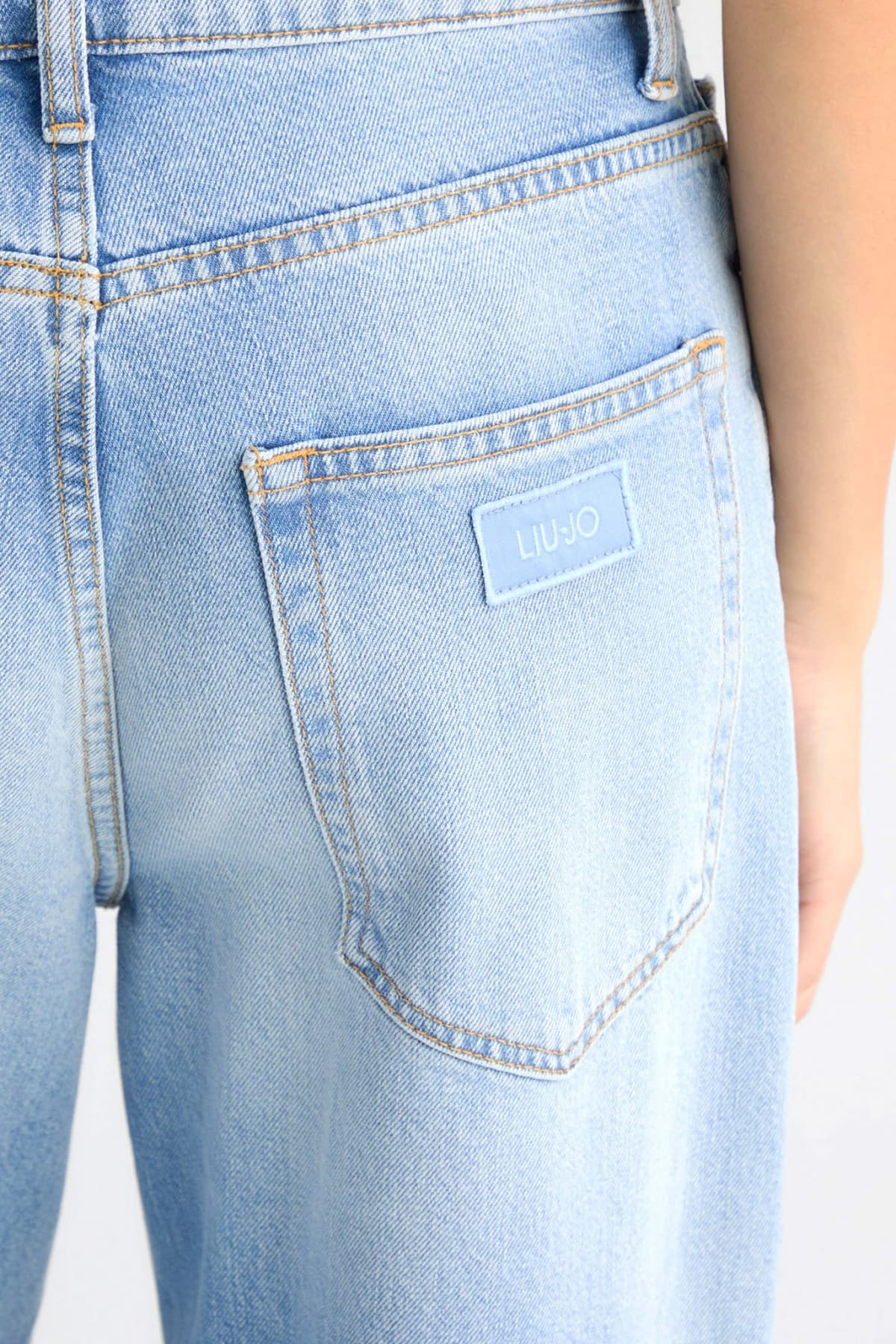 LIU -JO ΠΑΝΤΕΛΟΝΙ JEANS STRAIGHT FIT ΖΩΝΗ ΑΛΥΣΙΔΑ ΣΙΕΛ