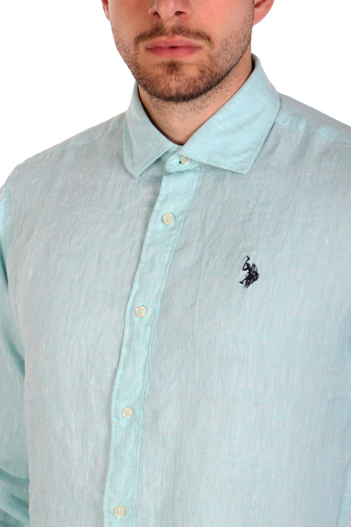 U.S.POLO ASSN ΠΟΥΚΑΜΙΣΟ SLIM FIT ΟΙΝΟΠΝΕΥΜΑΤΙ