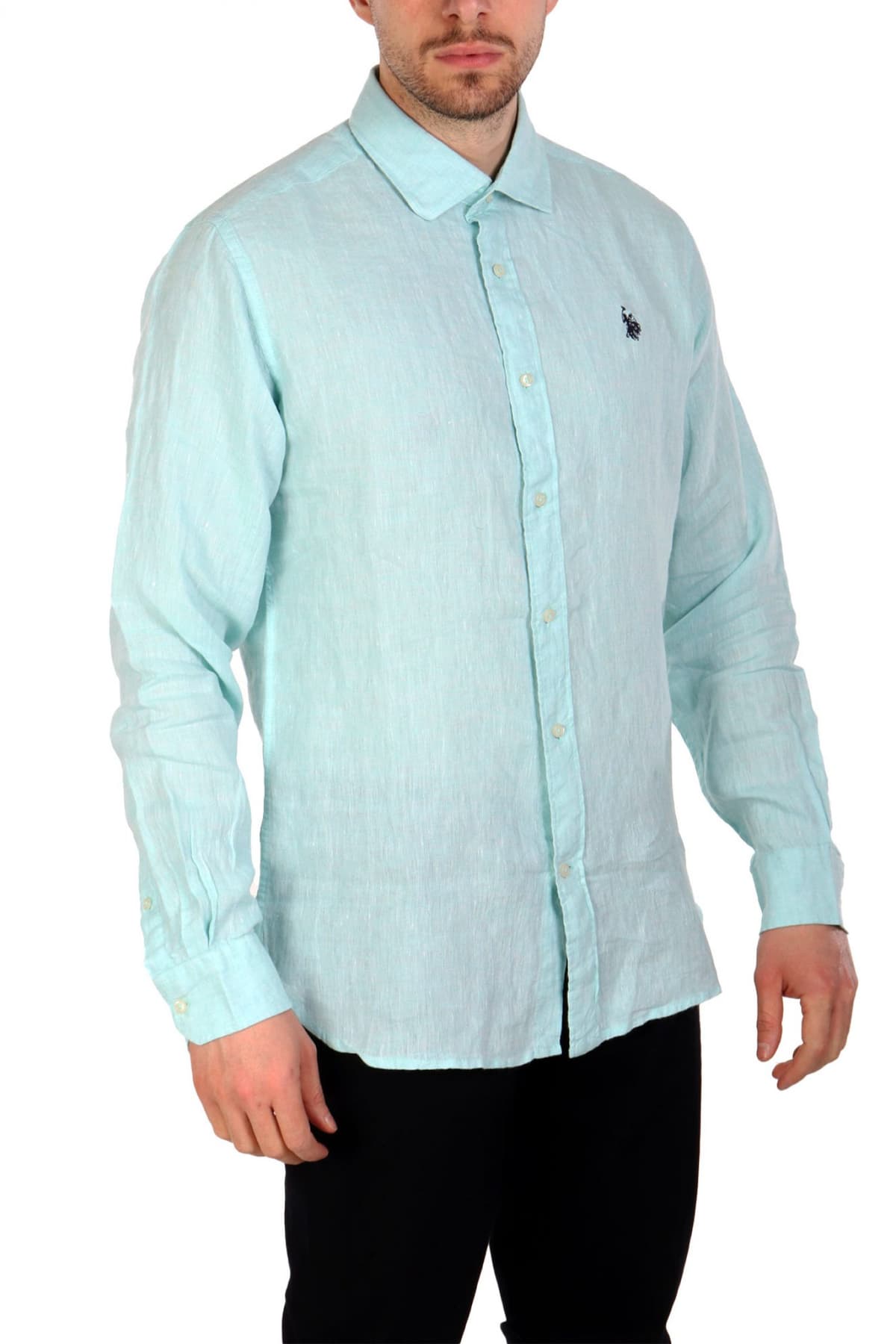 U.S.POLO ASSN ΠΟΥΚΑΜΙΣΟ SLIM FIT ΟΙΝΟΠΝΕΥΜΑΤΙ