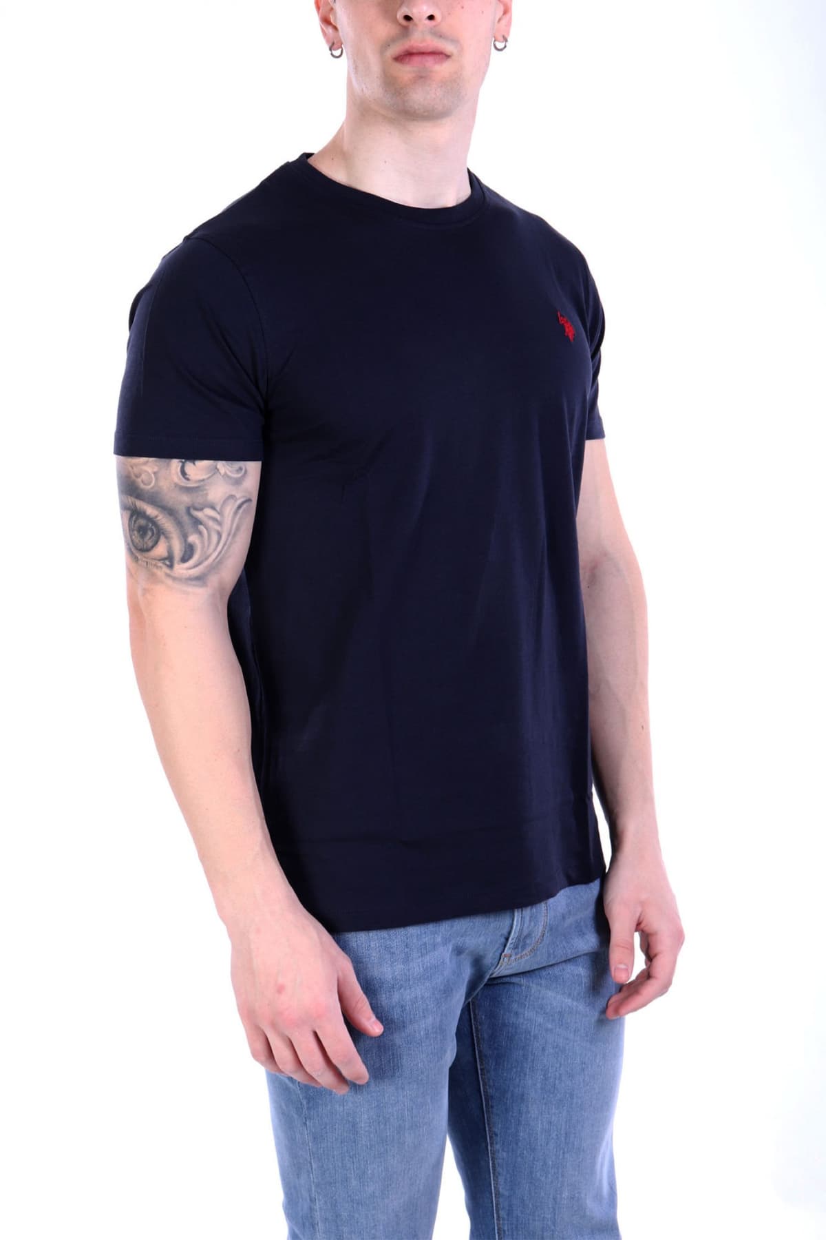 U.S.POLO ASSN T-SHIRT CREW NECK LOGO MICK ΜΠΛΕ