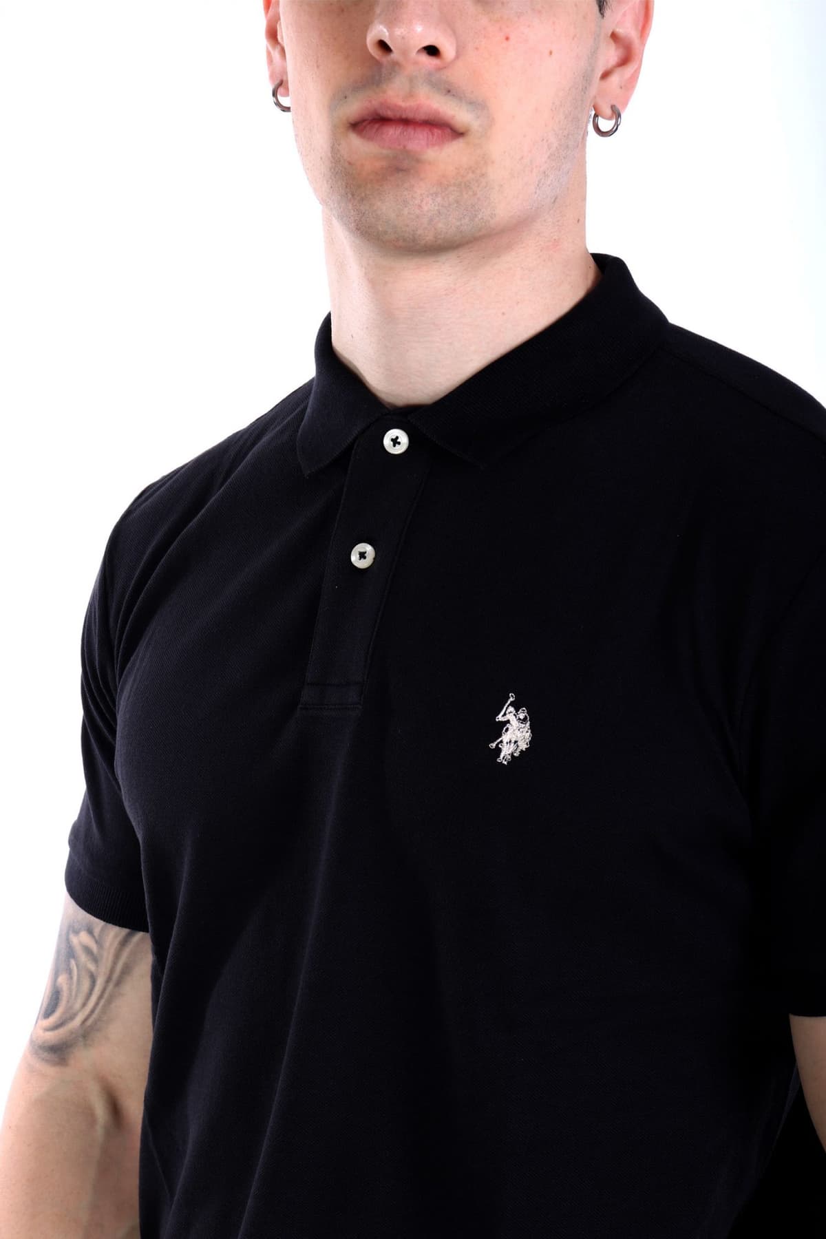 U.S.POLO ASSN POLO KING LOGO ΜΑΥΡΟ