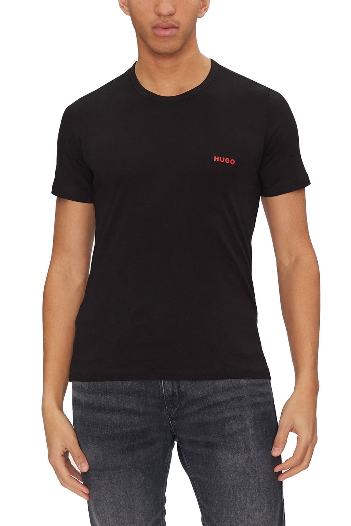 HUGO T-SHIRT ΕΣΩΡΟΥΧΑ T-SHIRT RN TRIPLET P ΛΕΥΚΟ-ΣΟΜΟΝ-ΜΑΥΡΟ