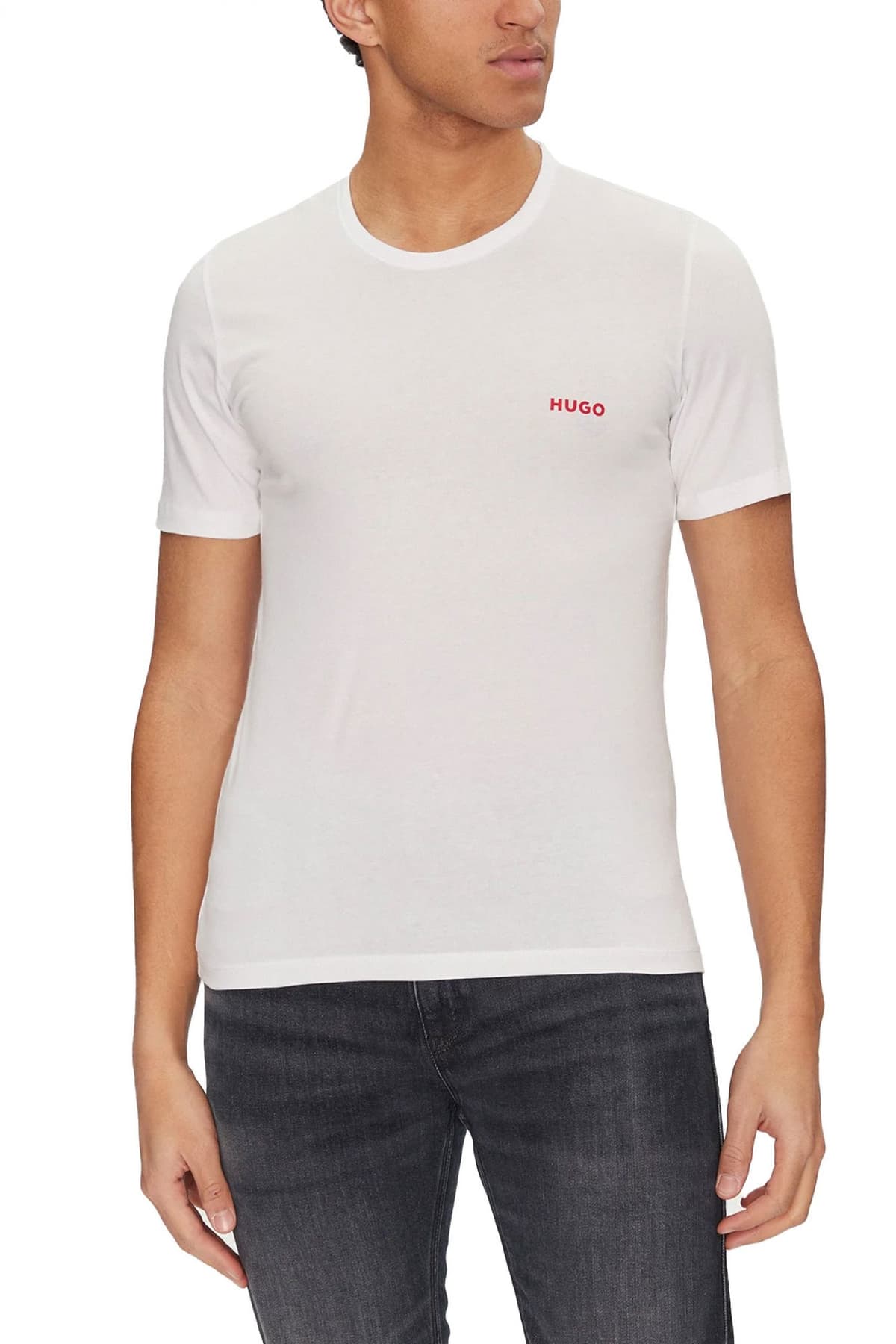 HUGO T-SHIRT ΕΣΩΡΟΥΧΑ T-SHIRT RN TRIPLET P ΛΕΥΚΟ-ΣΟΜΟΝ-ΜΑΥΡΟ