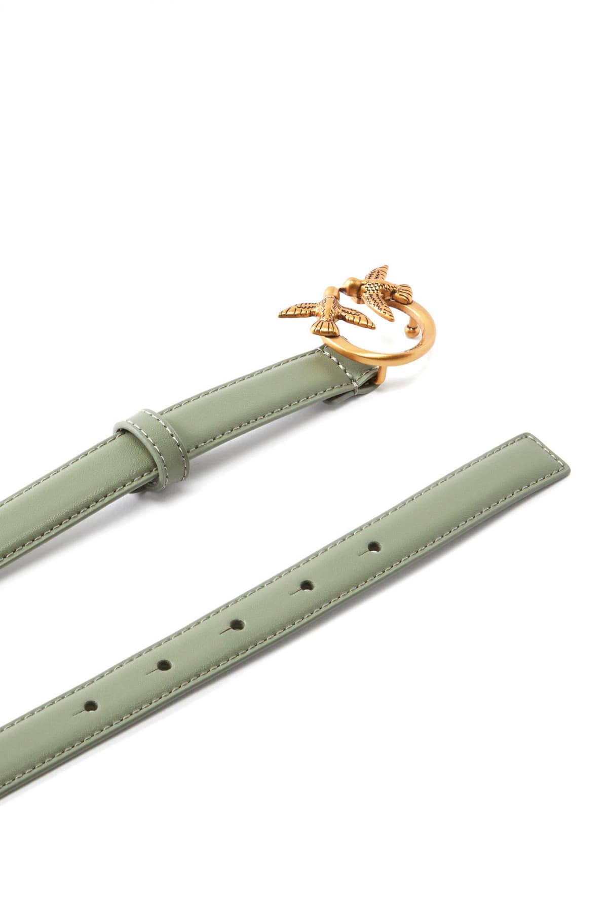 PINKO ΖΩΝΗ ΔΕΡΜΑ LOVE BERRY H2 BELT ΛΑΔΙ