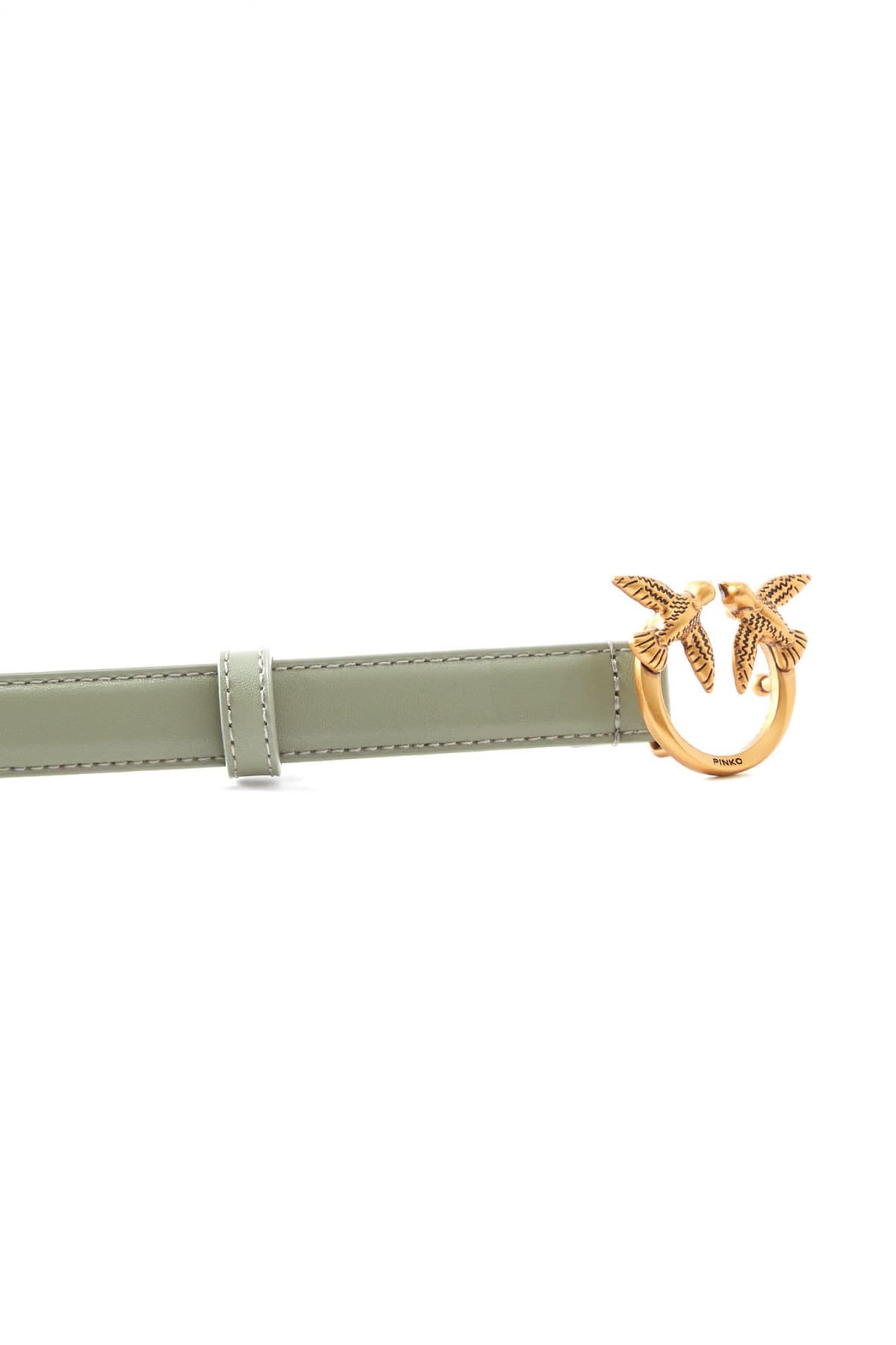 PINKO ΖΩΝΗ ΔΕΡΜΑ LOVE BERRY H2 BELT ΛΑΔΙ