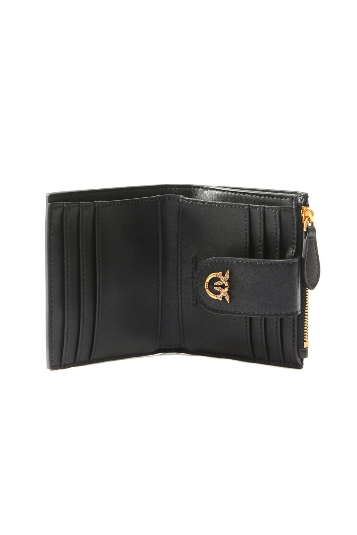 PINKO ΠΟΡΤΟΦΟΛΙ MULTI PURPOSE WALLET VITELLO SETA ΜΑΥΡΟ