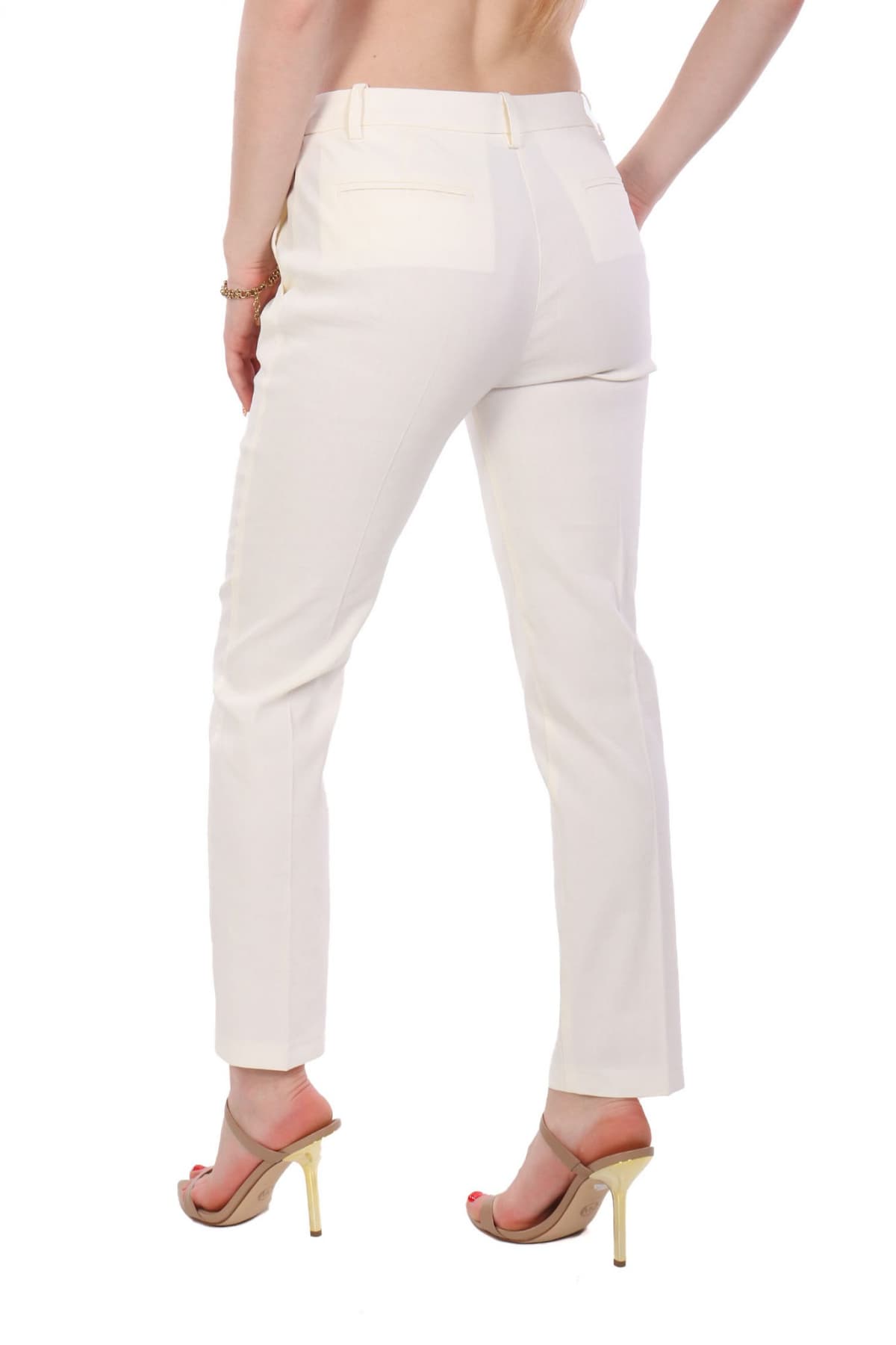 PINKO ΠΑΝΤΕΛΟΝΙ CHINO BELLO TROUSERS ΛΕΥΚΟ