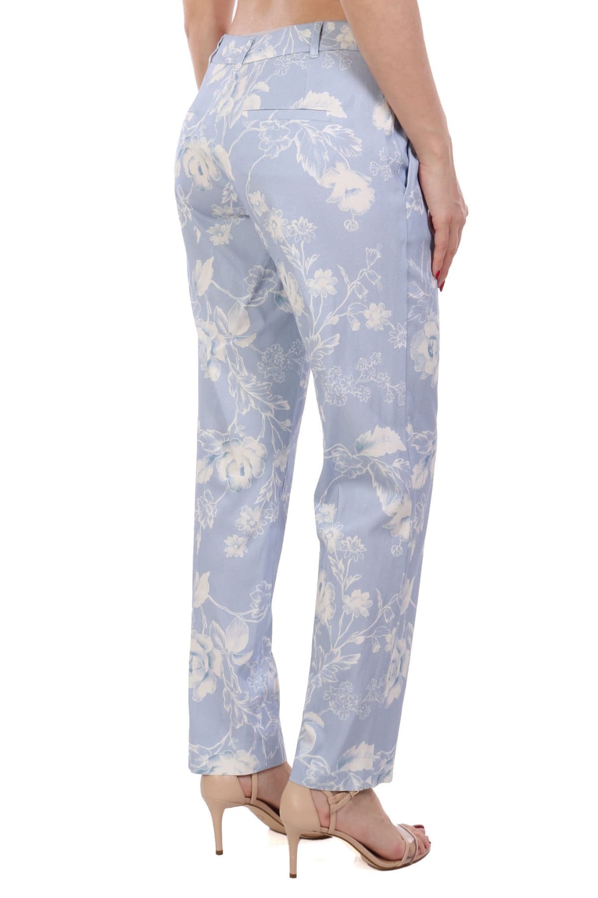 MARELLA ΠΑΝΤΕΛΟΝΙ CHINO INCOM ΕΜΠΡΙΜΕ ΛΕΥΚΟ-ΣΙΕΛ