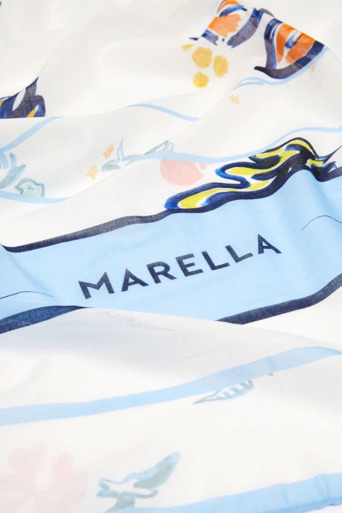 MARELLA ΦΟΥΛΑΡΙ IMMERSO LOGO ΣΙΕΛ-ΛΕΥΚΟ