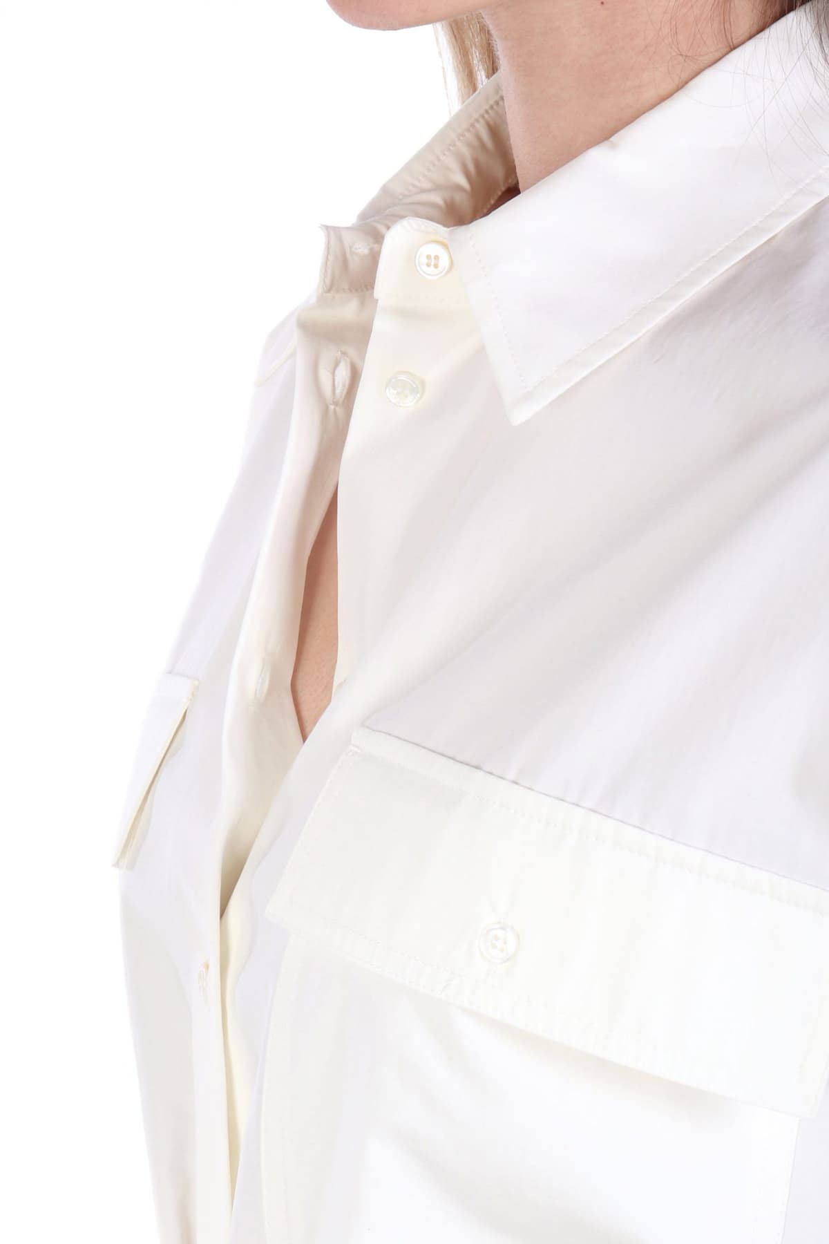 MAX MARA WEEKEND ΦΟΡΕΜΑ ΠΟΥΚΑΜΙΣΑ BALOCCO ΑΠΟΣΠΩΜΕΝΗ ΖΩΝΗ ΛΕΥΚΟ